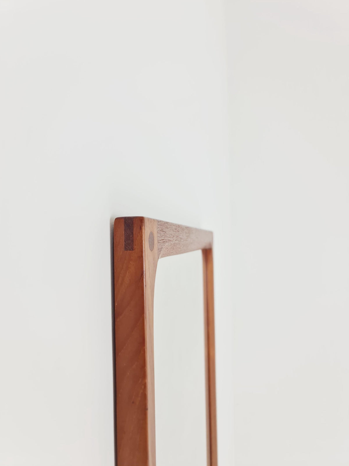 Teak Danish mid-century Modern wall-mounted mirror By Aksel Kjersgaard , 1960s