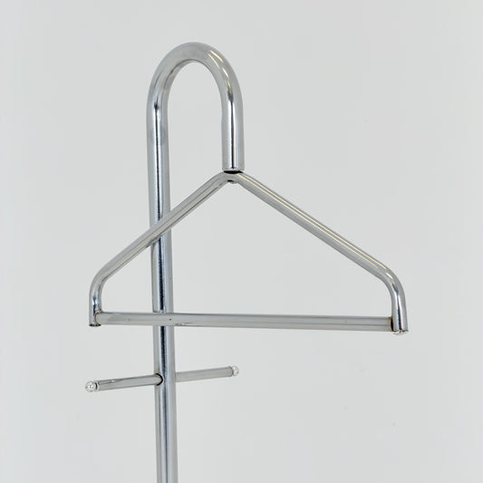 Mid century Bauhaus Chrome Valet Stand with Marble Base, 1980s Germany