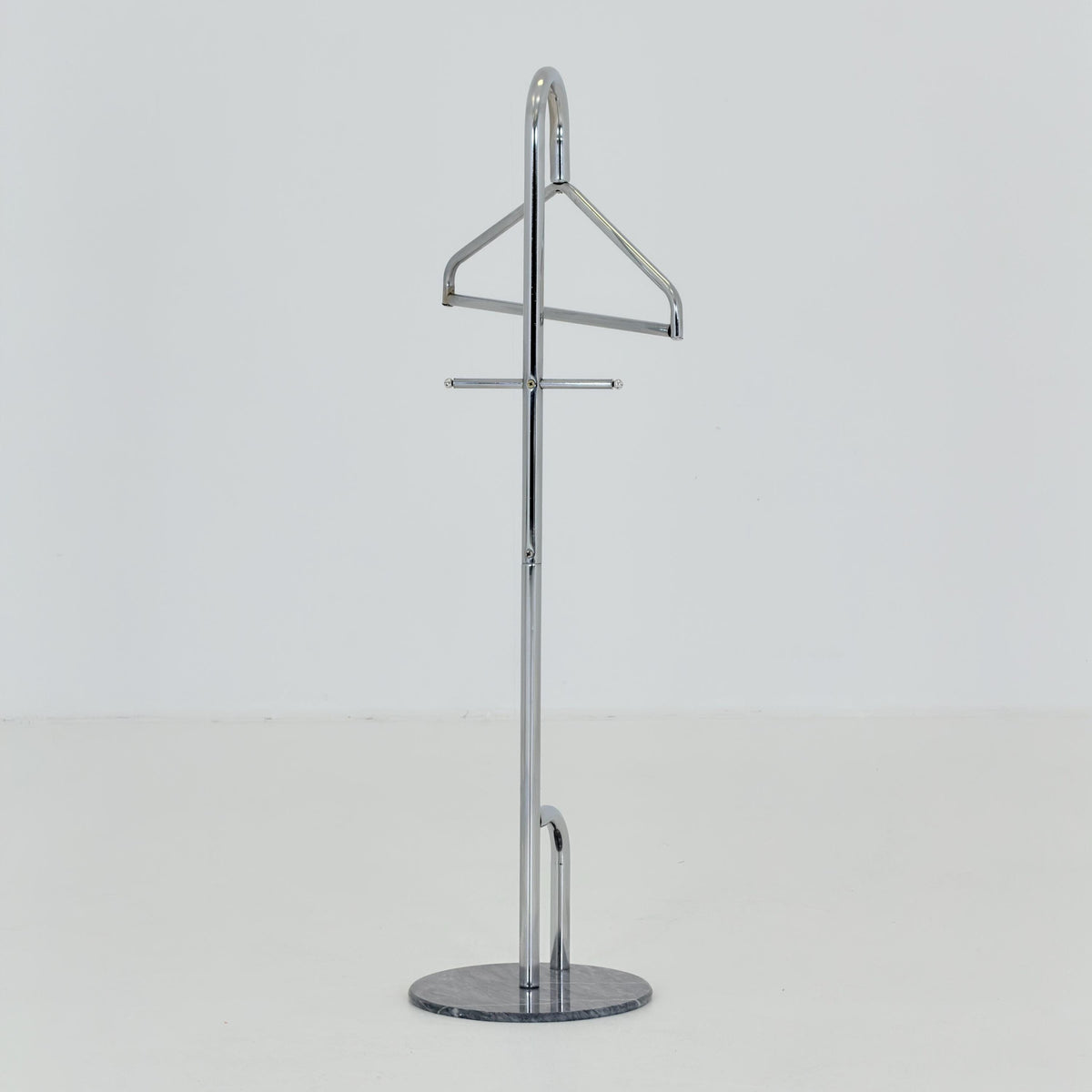 Mid century Bauhaus Chrome Valet Stand with Marble Base, 1980s Germany