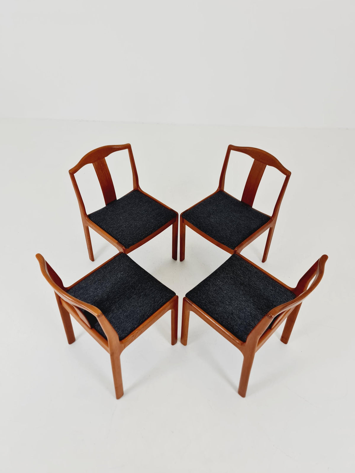 Vintage Danish solid teak dining Chairs , 1960s, Set of 4