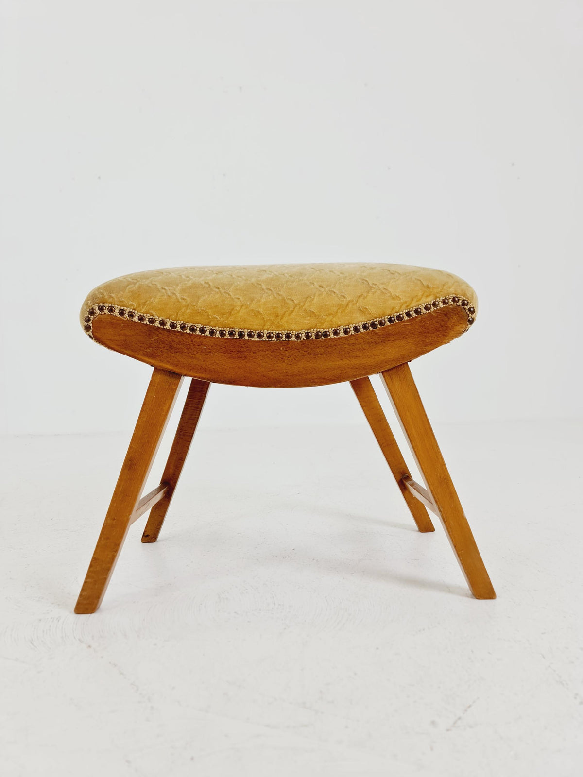 Mid century modern German ottoman/footstool make up stool from the 50s