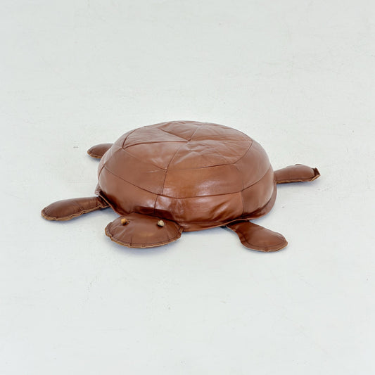 Mid century De Sede Leather Turtle Footstool / Ottoman, Switzerland, 1970s