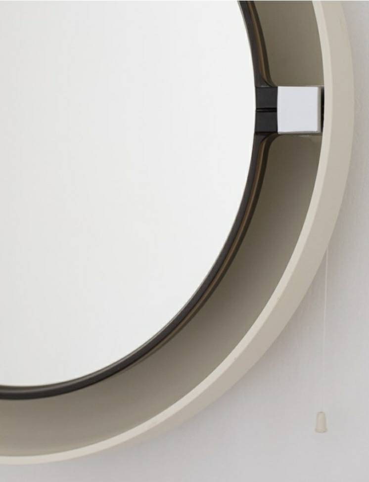 Allibert vintage backlit mirror titled A40 Space Age Design, wall mounted, France. 1970s