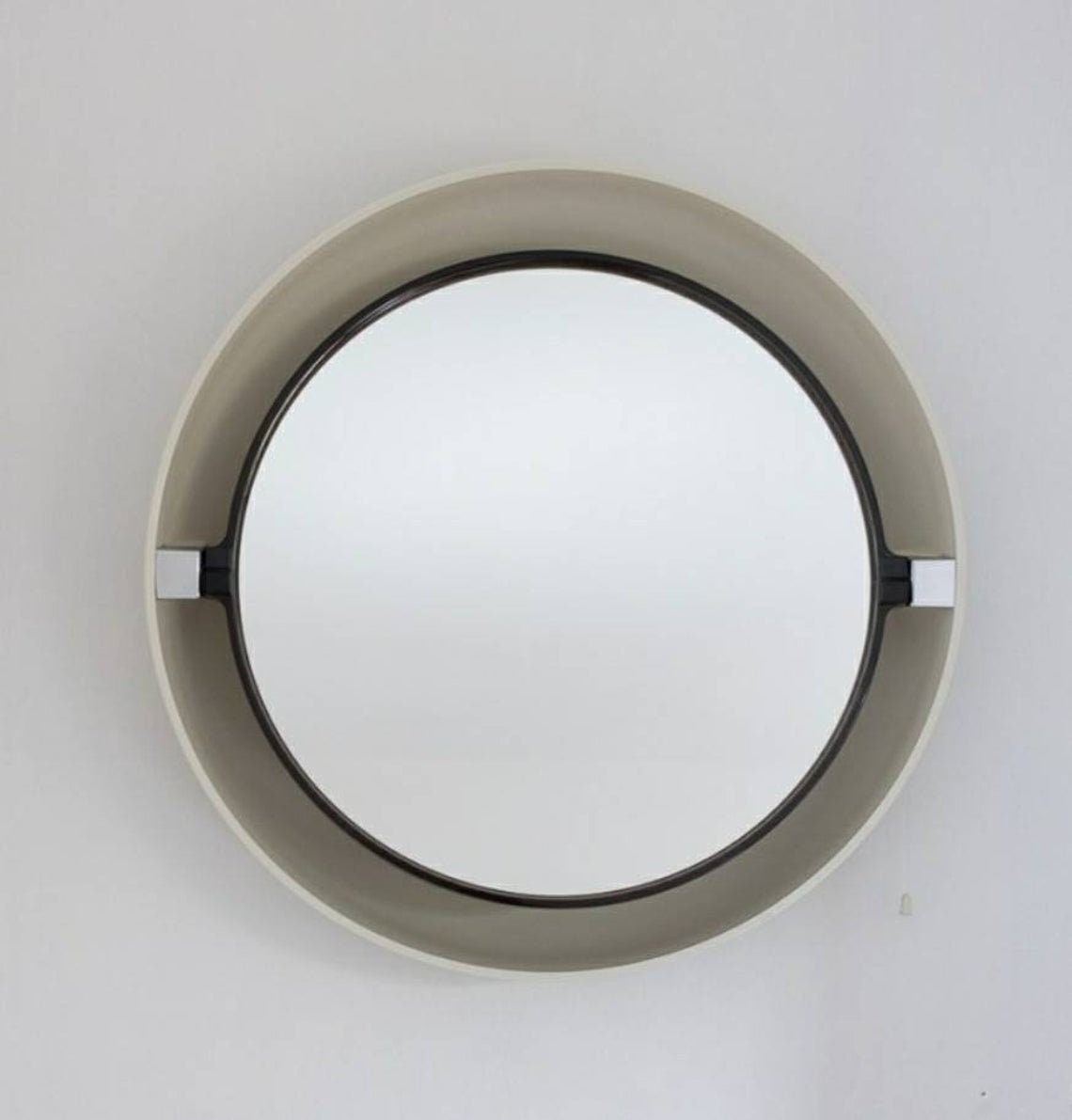 Allibert vintage Mirror titiling back light space age design , wall mounted , france .1970s