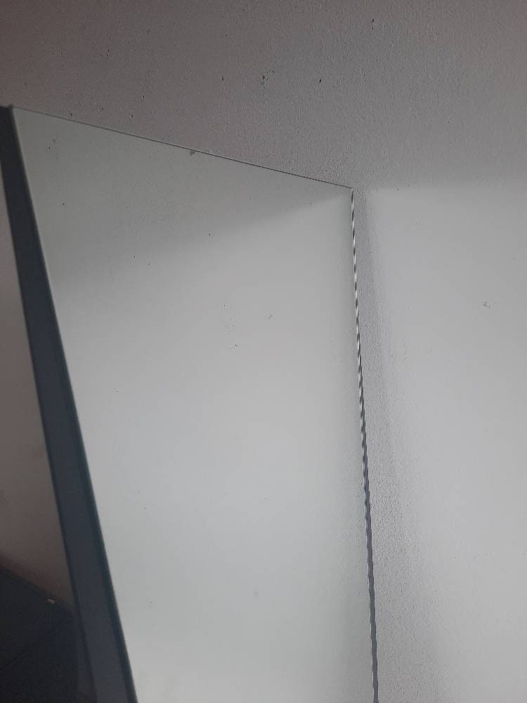 Original kidney asymmetrical vintage mirror from the 60s