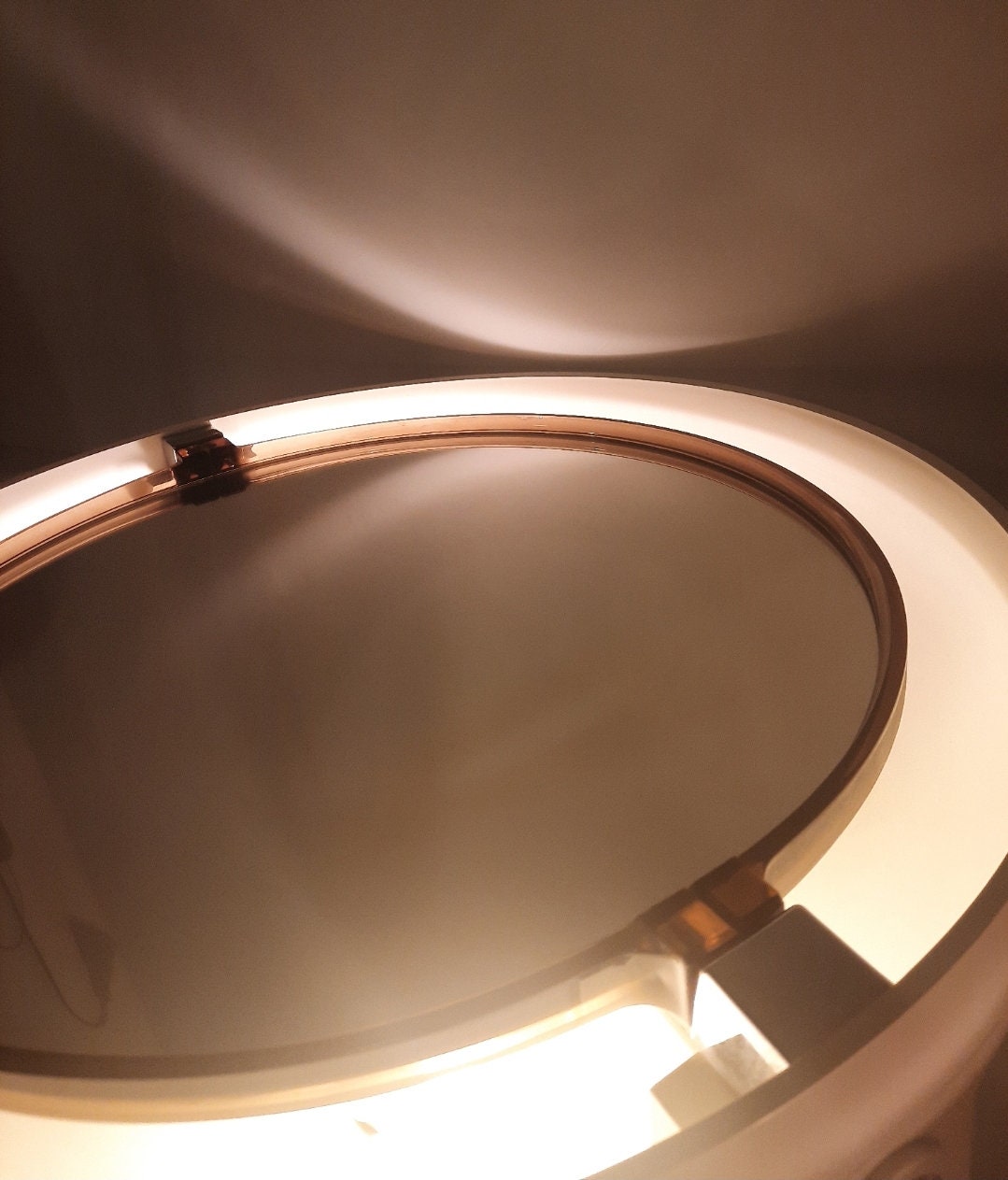 Allibert vintage backlit mirror titled A40 Space Age Design, wall mounted, France. 1970s