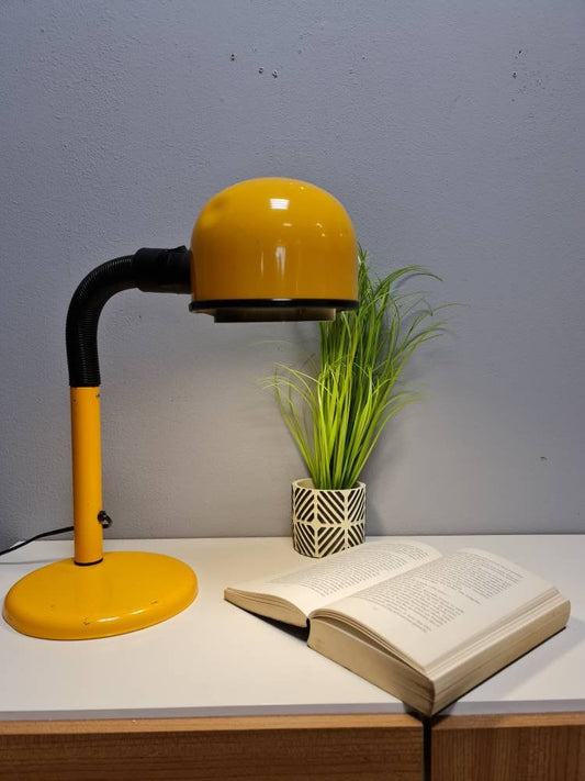 Yellow goose desk plastic lamp Light ,Italy 1970s