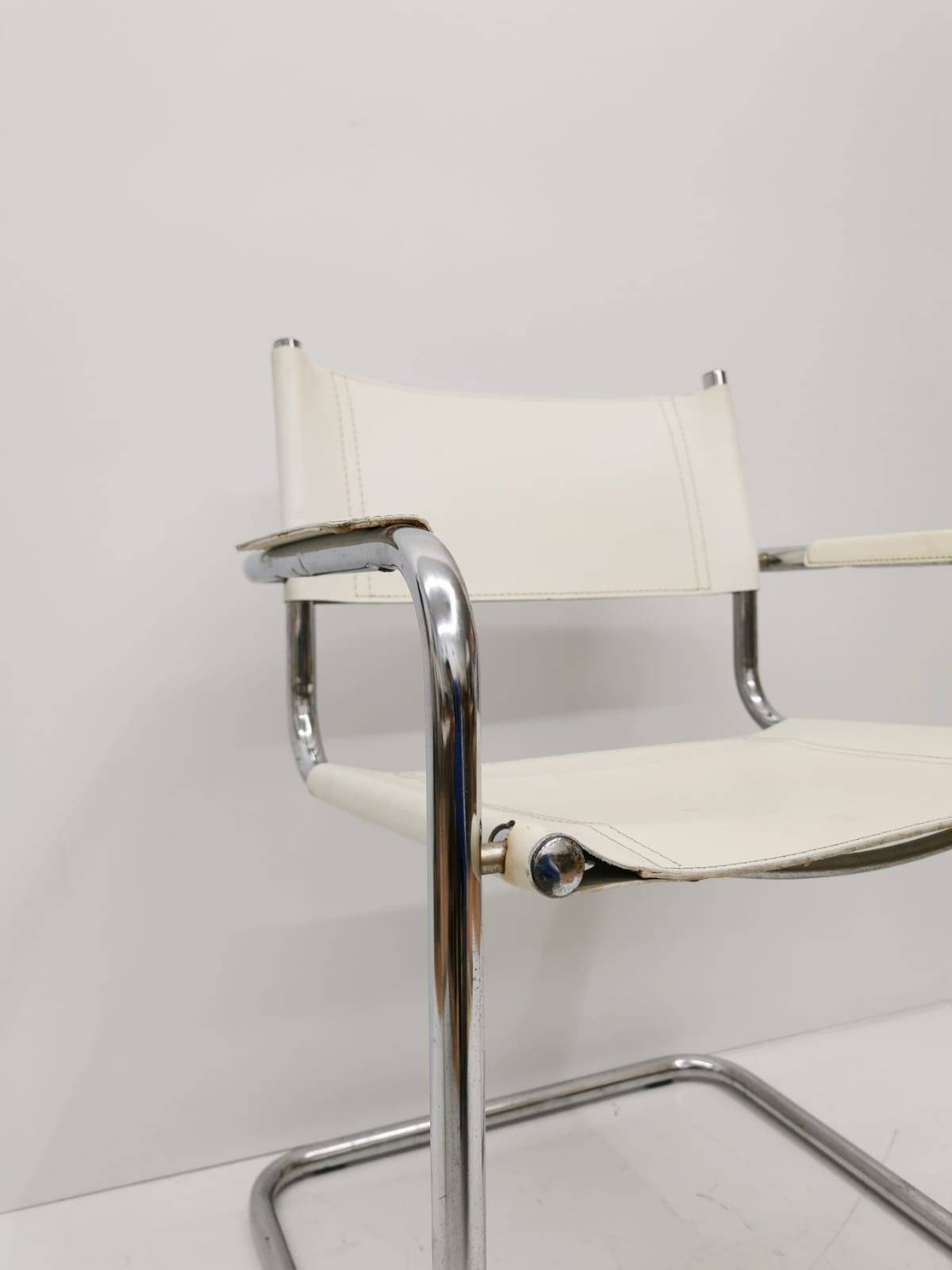 1 of 2 Model MG5 Centro Studi desk chair by Mart Stam & Marcel Breuer for Matteo Grassi, 1970s