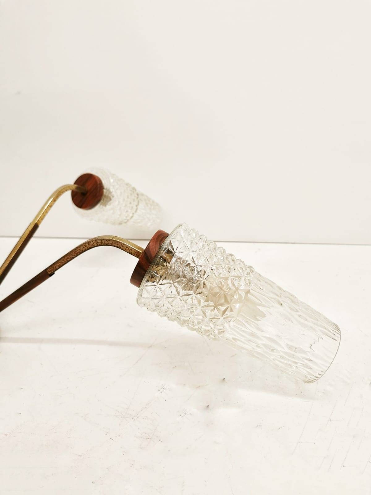 Beautiful large mid-century pendant lamp in Danish design from the 1960s.