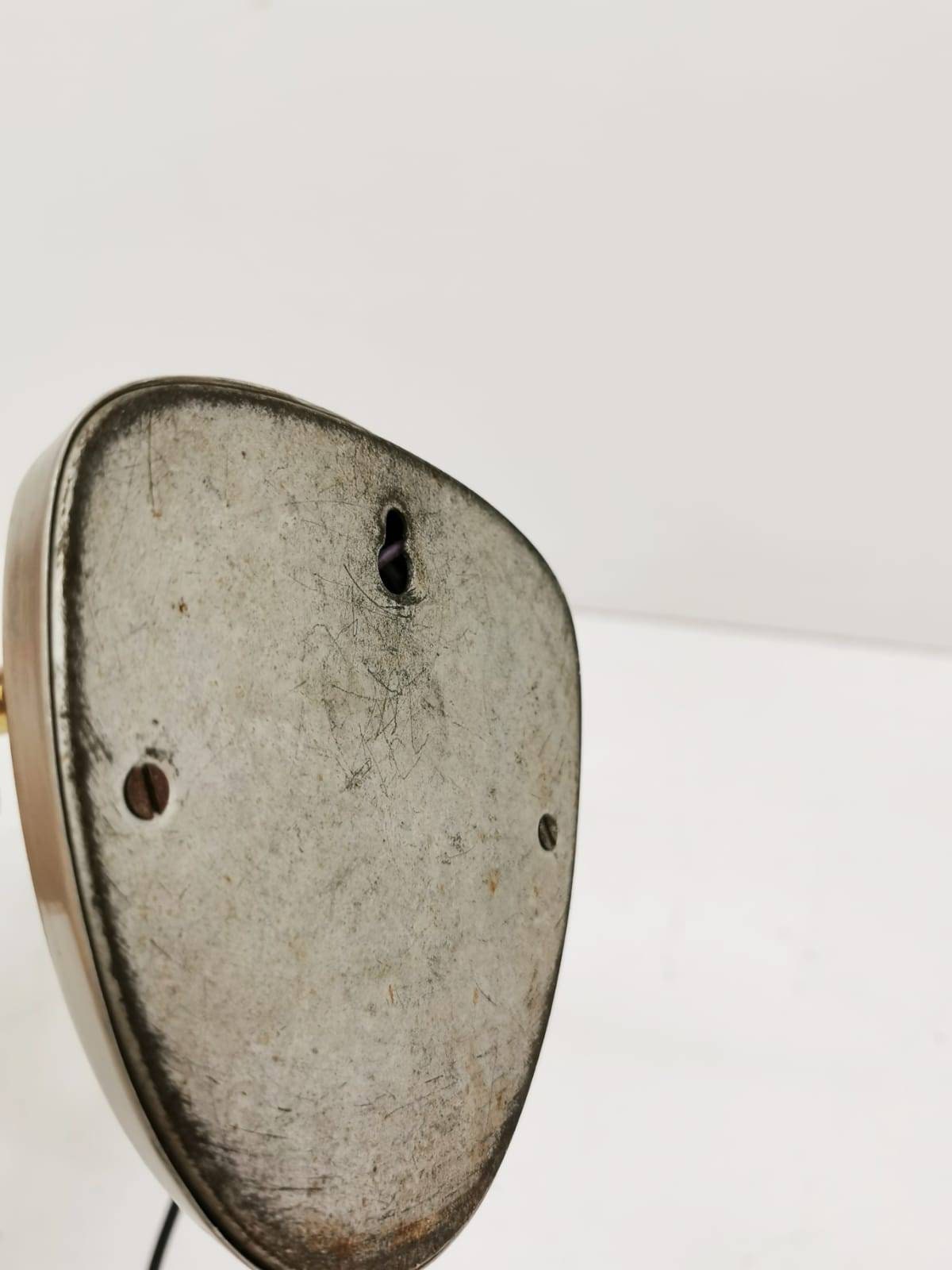 Mid-Century vintage Brass Grey desk lamp Germany 1960s
