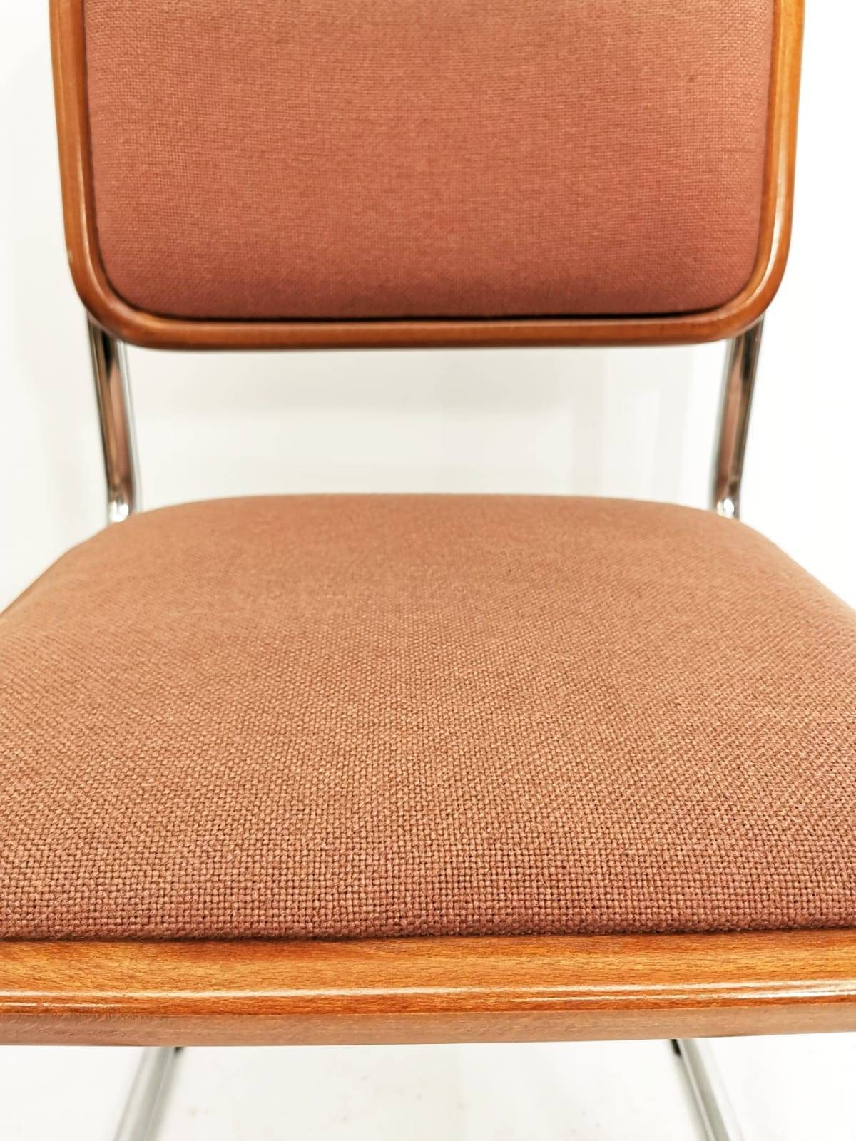 1 of 2 Marcel Breuer B32 upholstered Cesca chair, bauhaus design by Bene