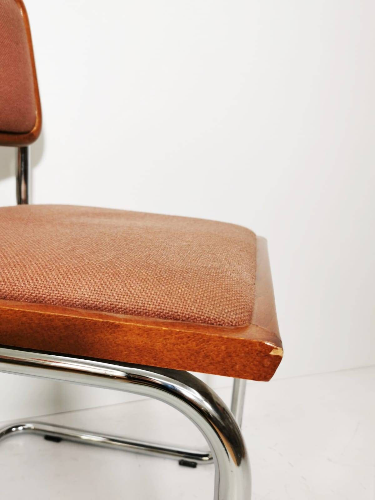 1 of 2 Marcel Breuer B32 upholstered Cesca chair, bauhaus design by Bene