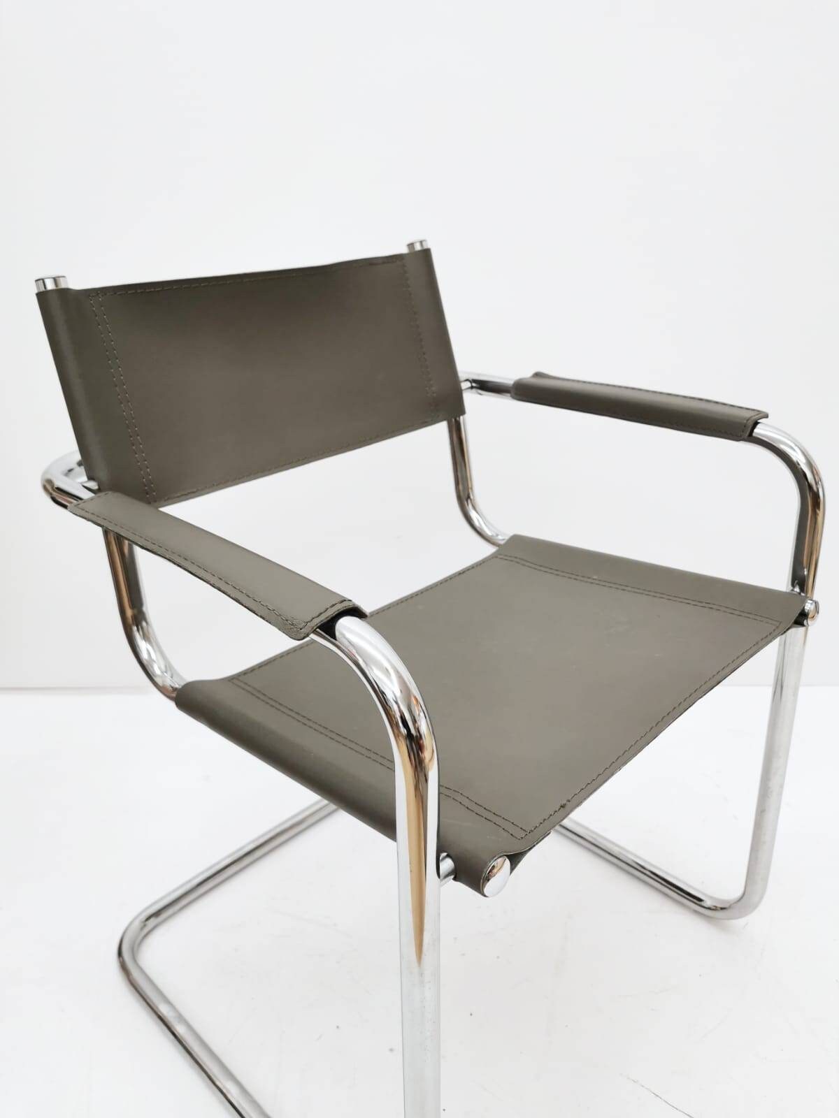 1 of 2 Model MG5 Centro Studi desk chair by Mart Stam & Marcel Breuer for Matteo Grassi, 1970s
