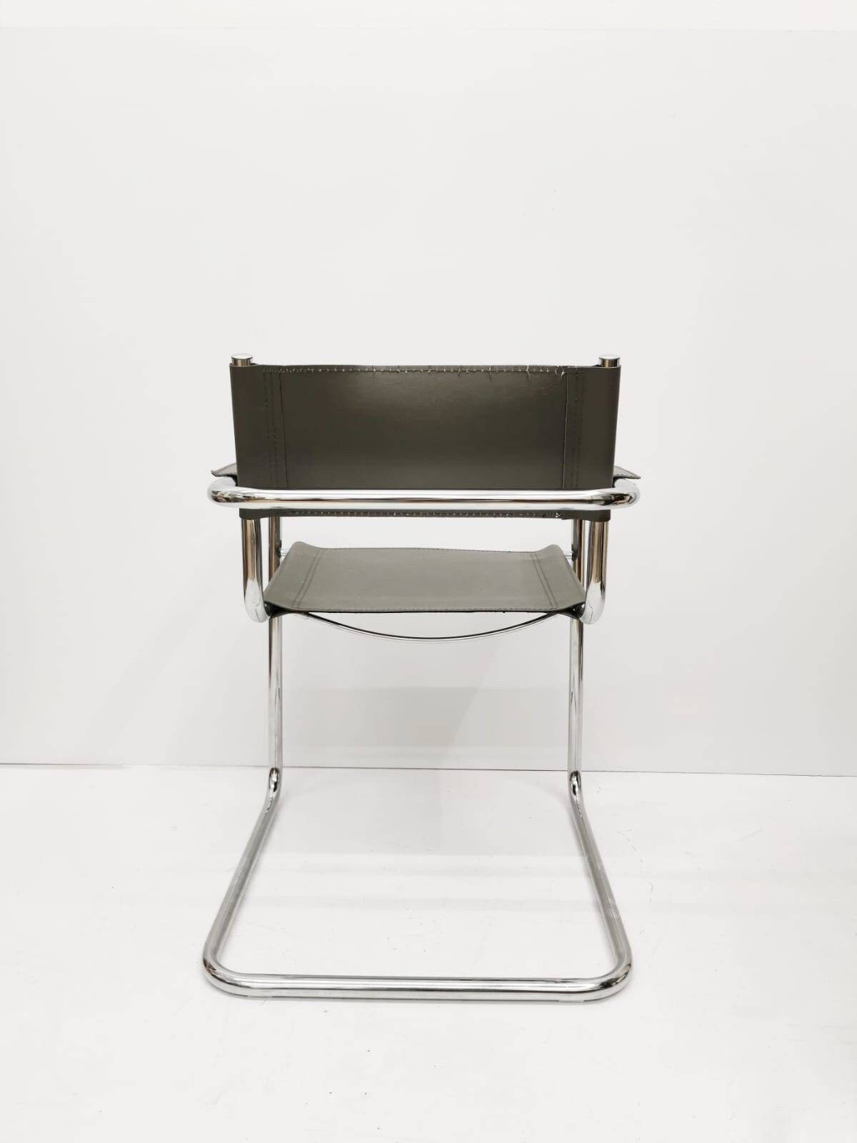 1 of 2 Model MG5 Centro Studi desk chair by Mart Stam & Marcel Breuer for Matteo Grassi, 1970s
