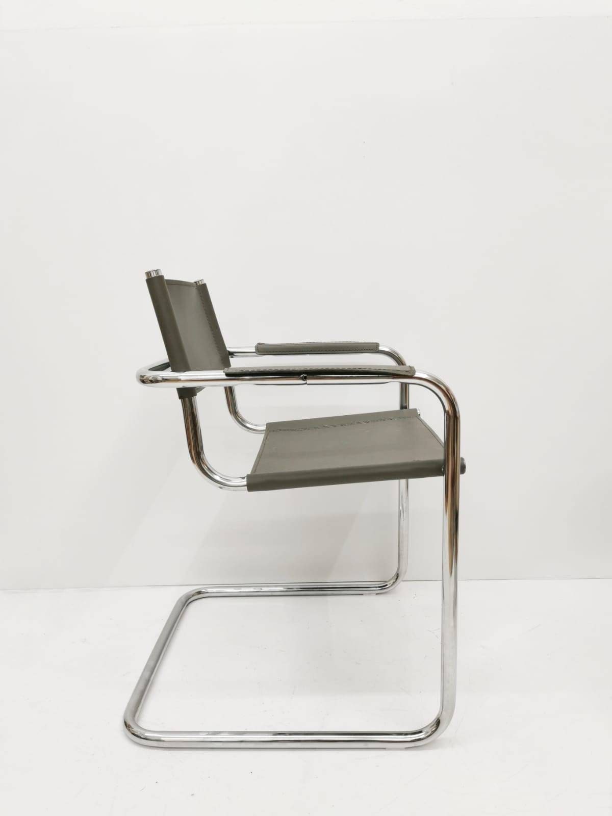 1 of 2 Model MG5 Centro Studi desk chair by Mart Stam & Marcel Breuer for Matteo Grassi, 1970s