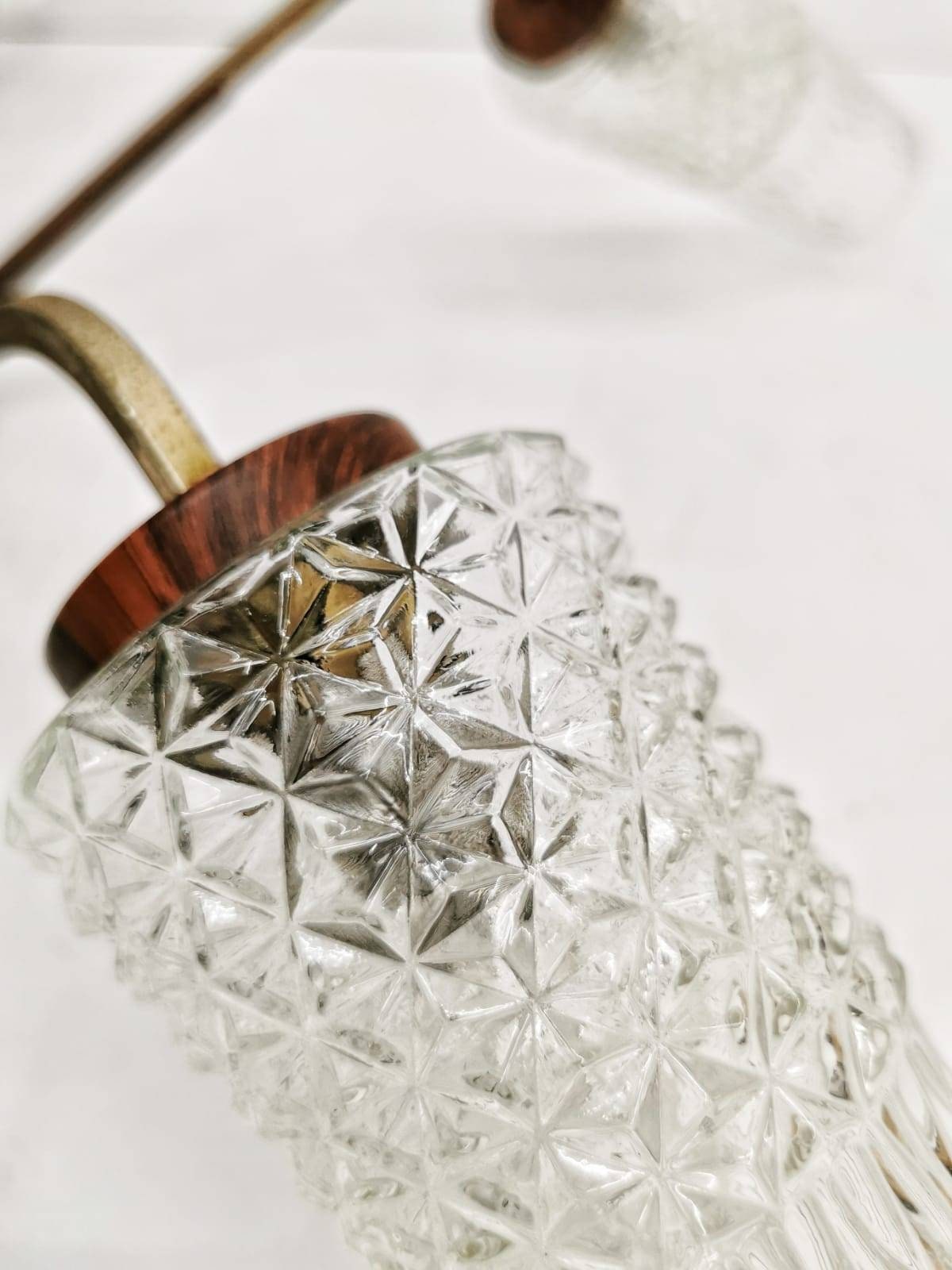 Beautiful large mid-century pendant lamp in Danish design from the 1960s.