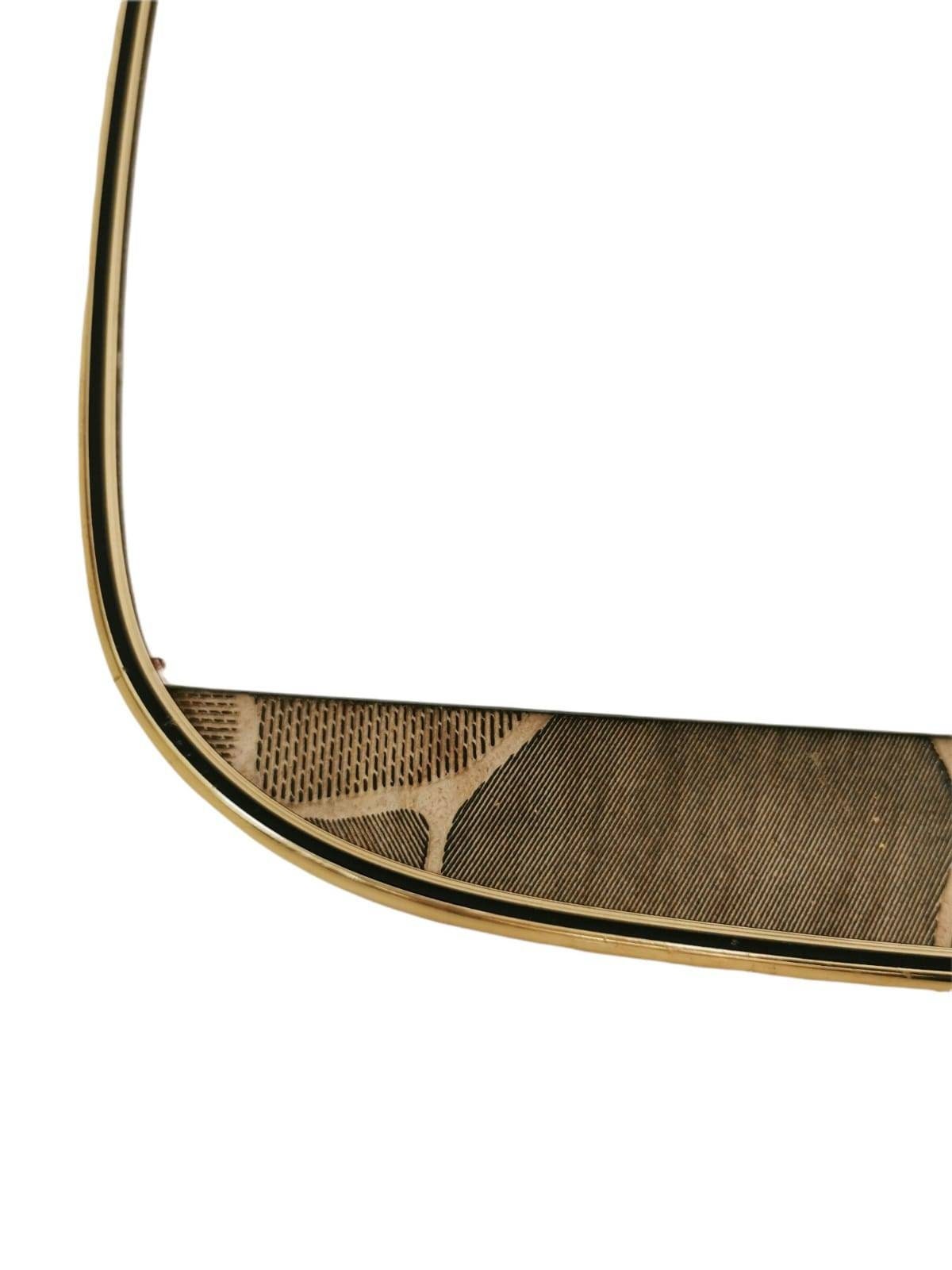 Mid Century asymmetric mirror Original kidney mirror standard style from the 50s 60s