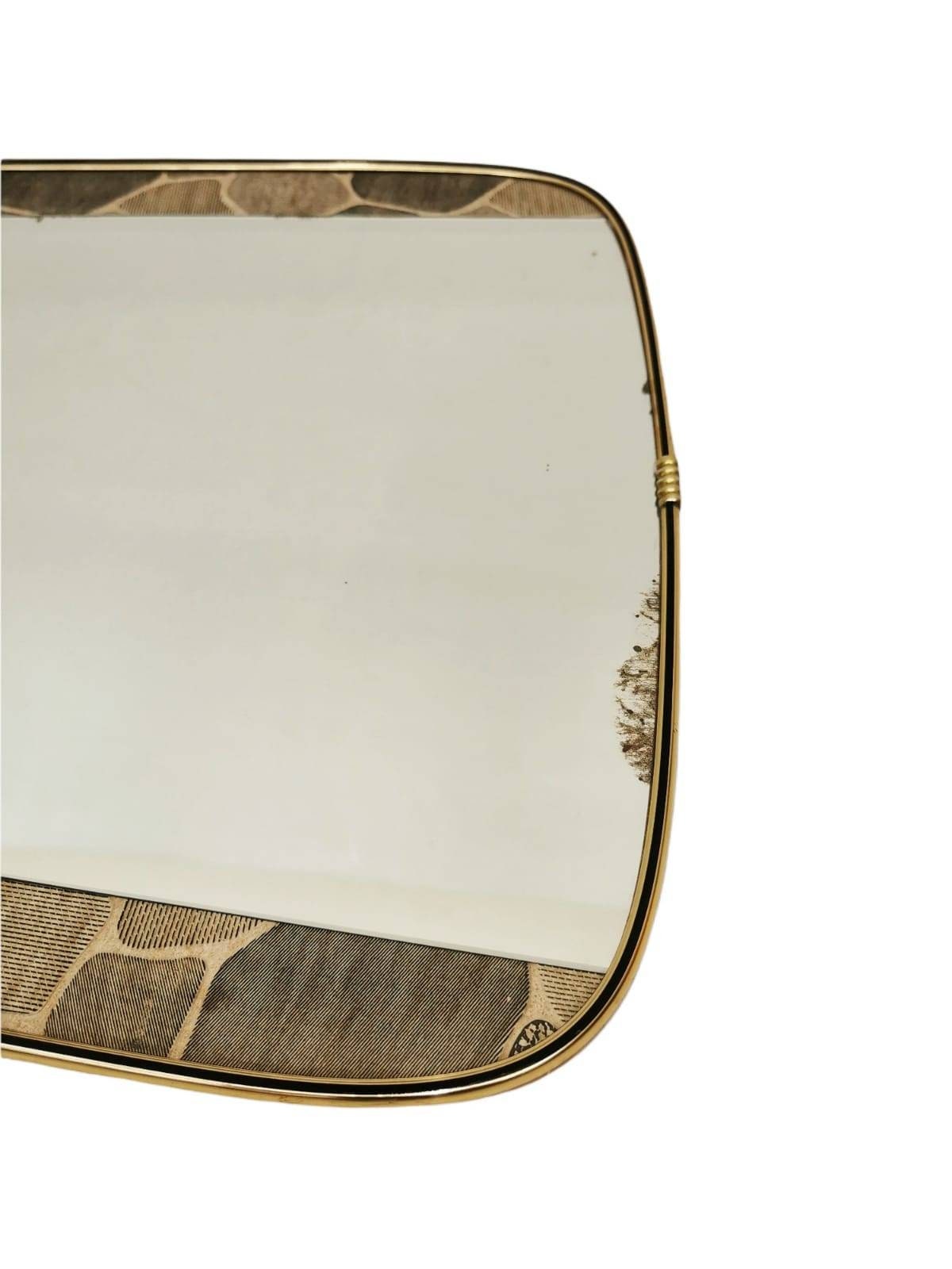 Mid Century asymmetric mirror Original kidney mirror standard style from the 50s 60s