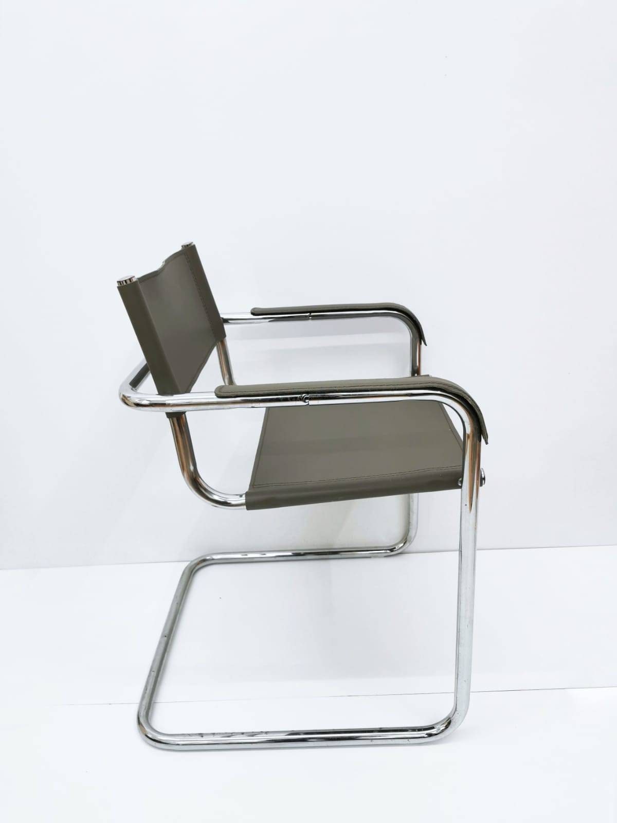 1 of 2 Model s34 Centro Studi desk chair by Mart Stam & Marcel Breuer for Matteo Grassi, 1970s