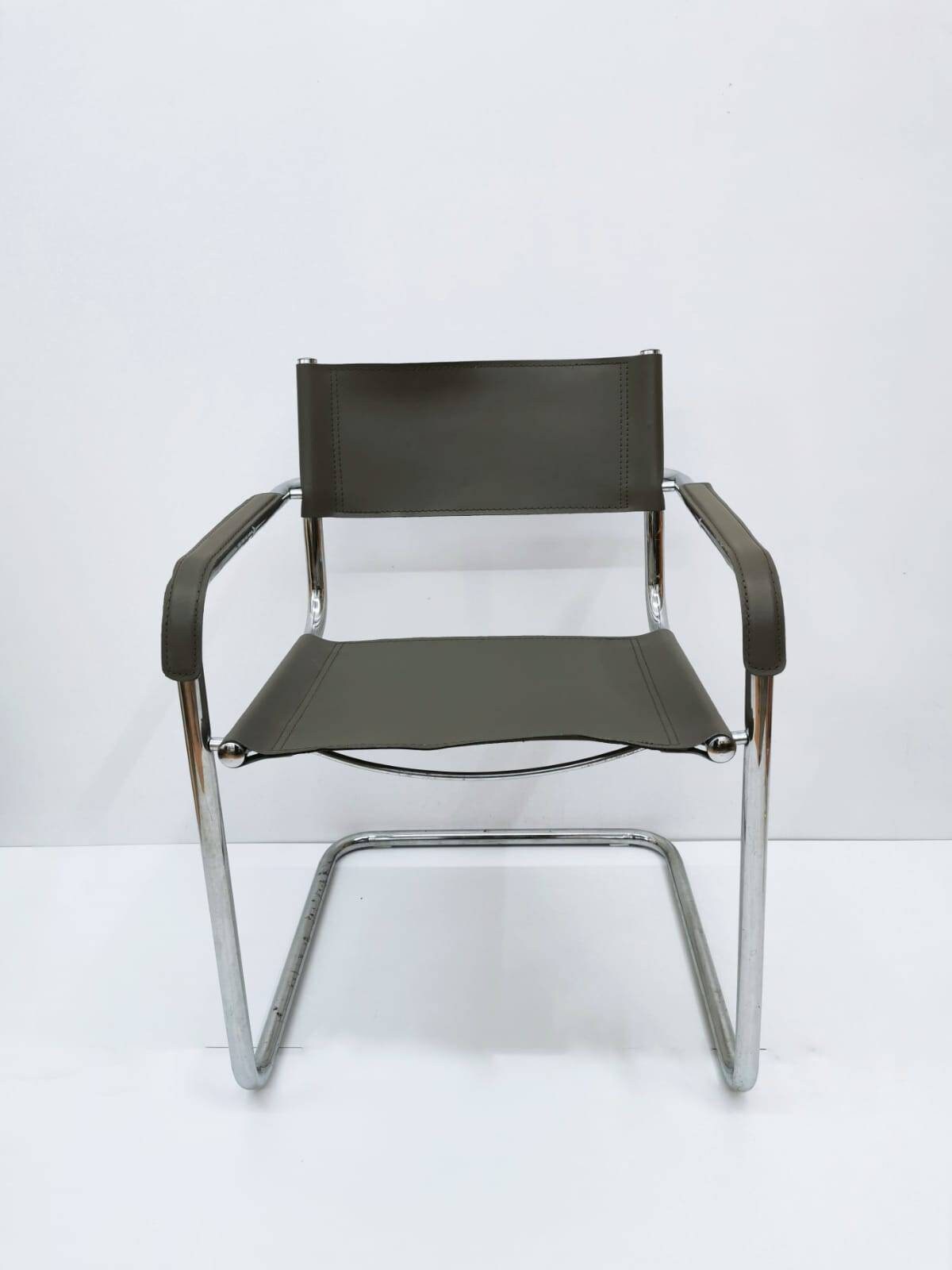 1 of 2 Model s34 Centro Studi desk chair by Mart Stam & Marcel Breuer for Matteo Grassi, 1970s