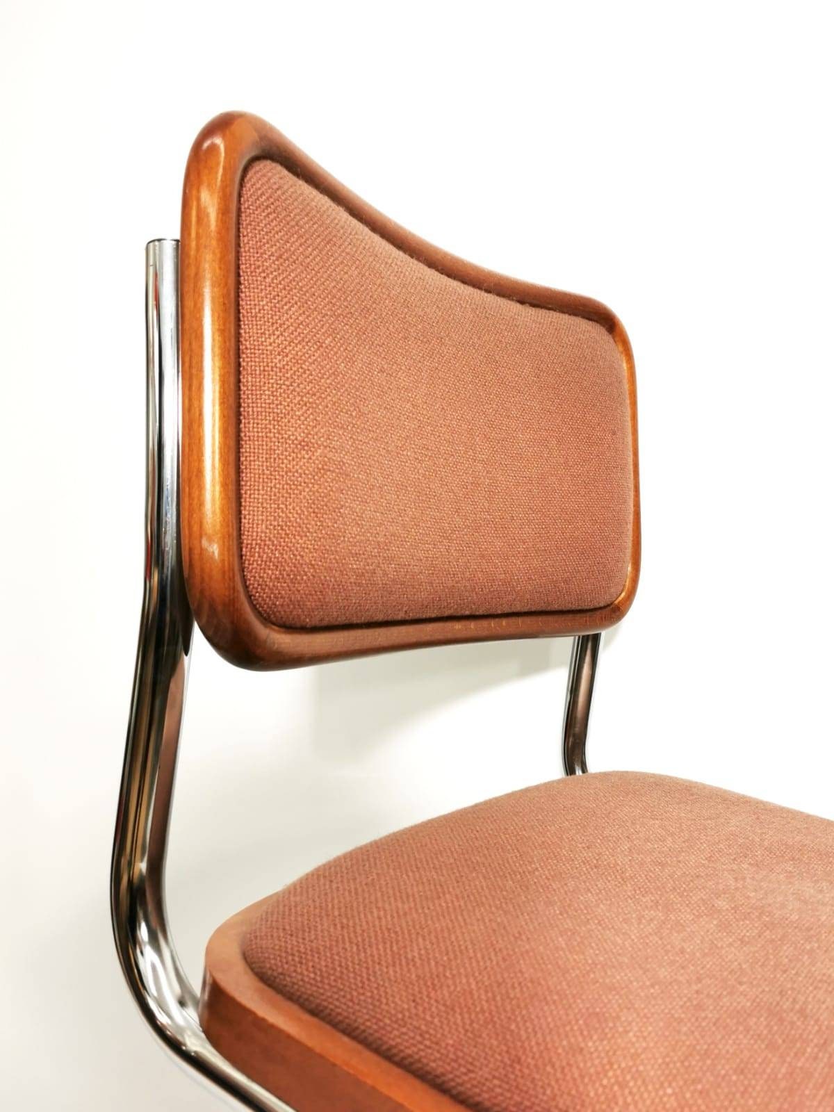 1 of 2 Marcel Breuer B32 upholstered Cesca chair, bauhaus design by Bene