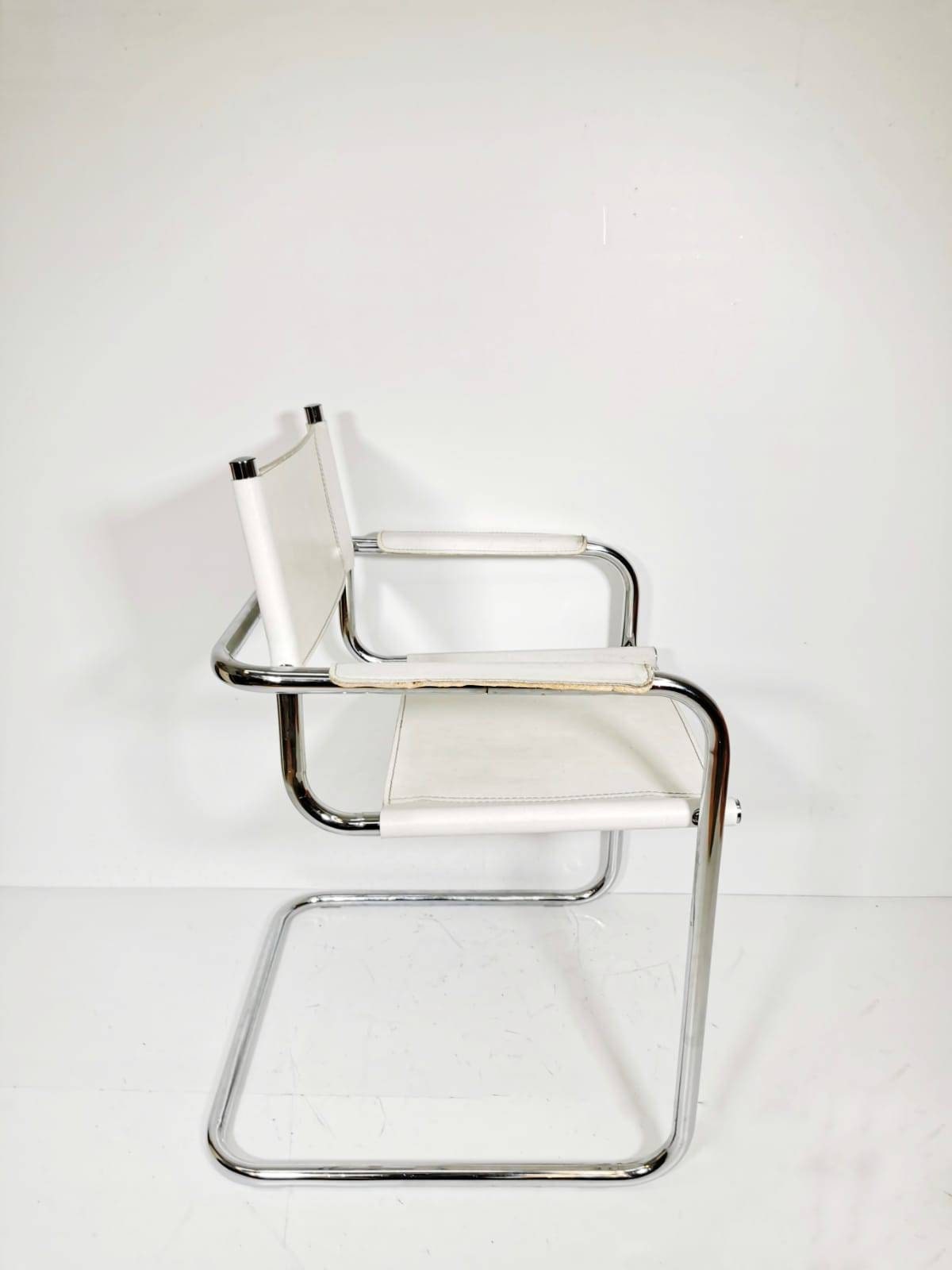 1 of 4 Model Studi bauhaus desk chair by Mart Stam & Marcel Breuer Italy 1970s
