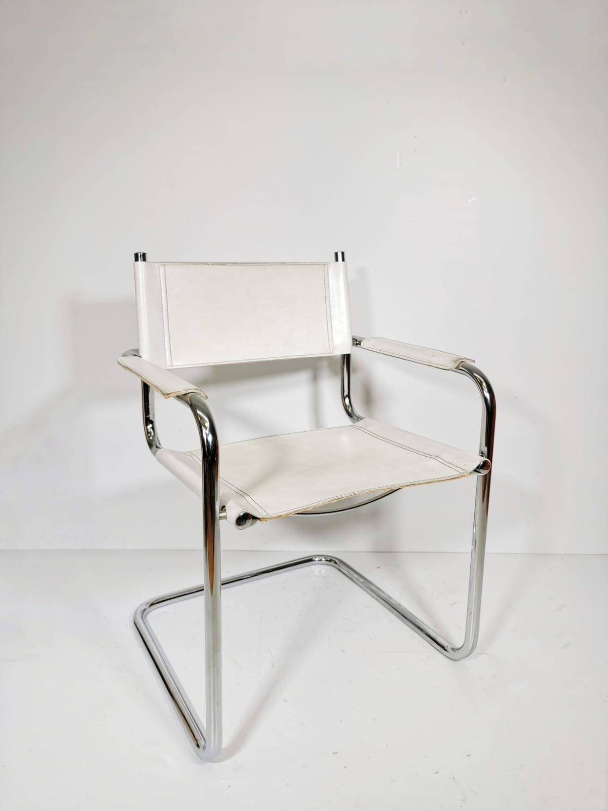 1 of 4 Model Studi bauhaus desk chair by Mart Stam & Marcel Breuer Italy 1970s