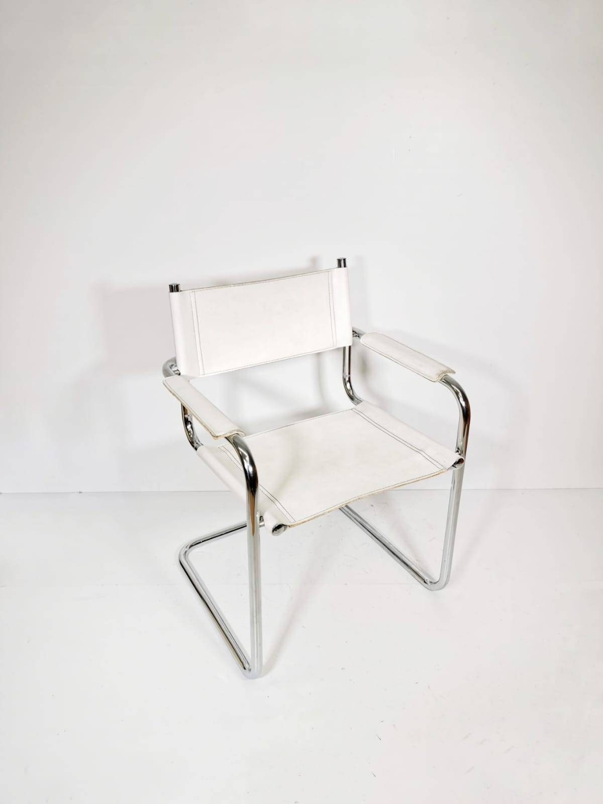 1 of 4 Model Studi bauhaus desk chair by Mart Stam & Marcel Breuer Italy 1970s