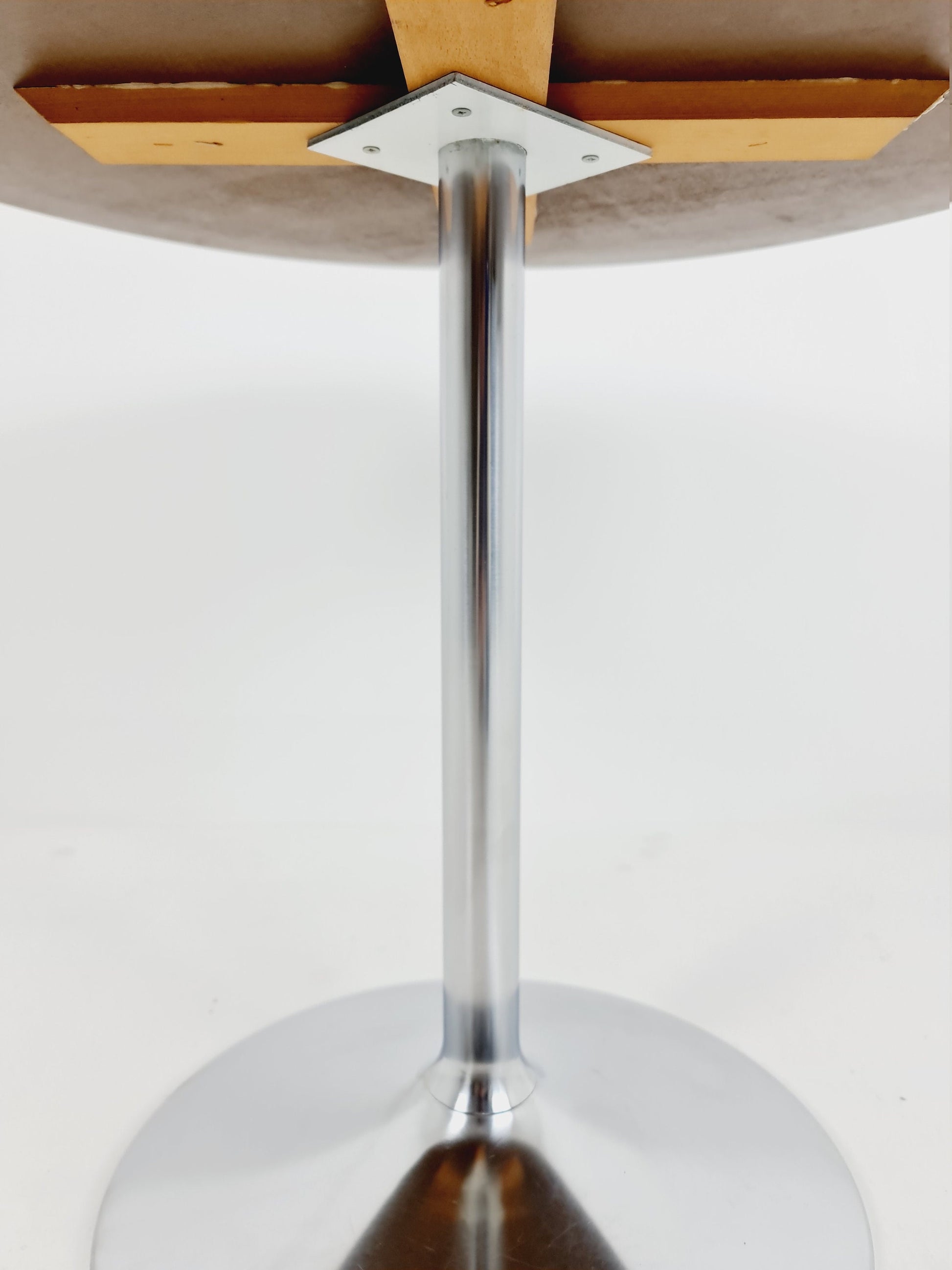 Space age vintage teak & chrome coffee table 1970s