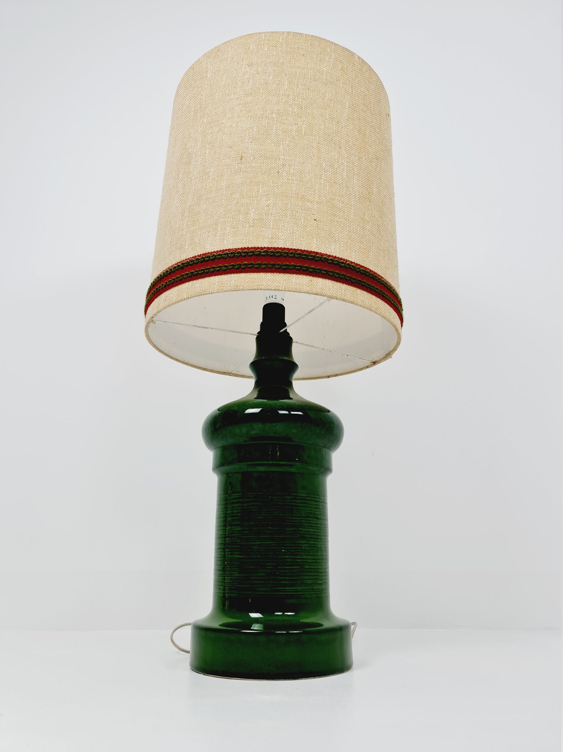 Large German table lamp ceramic base original 60s/70s, Space age design