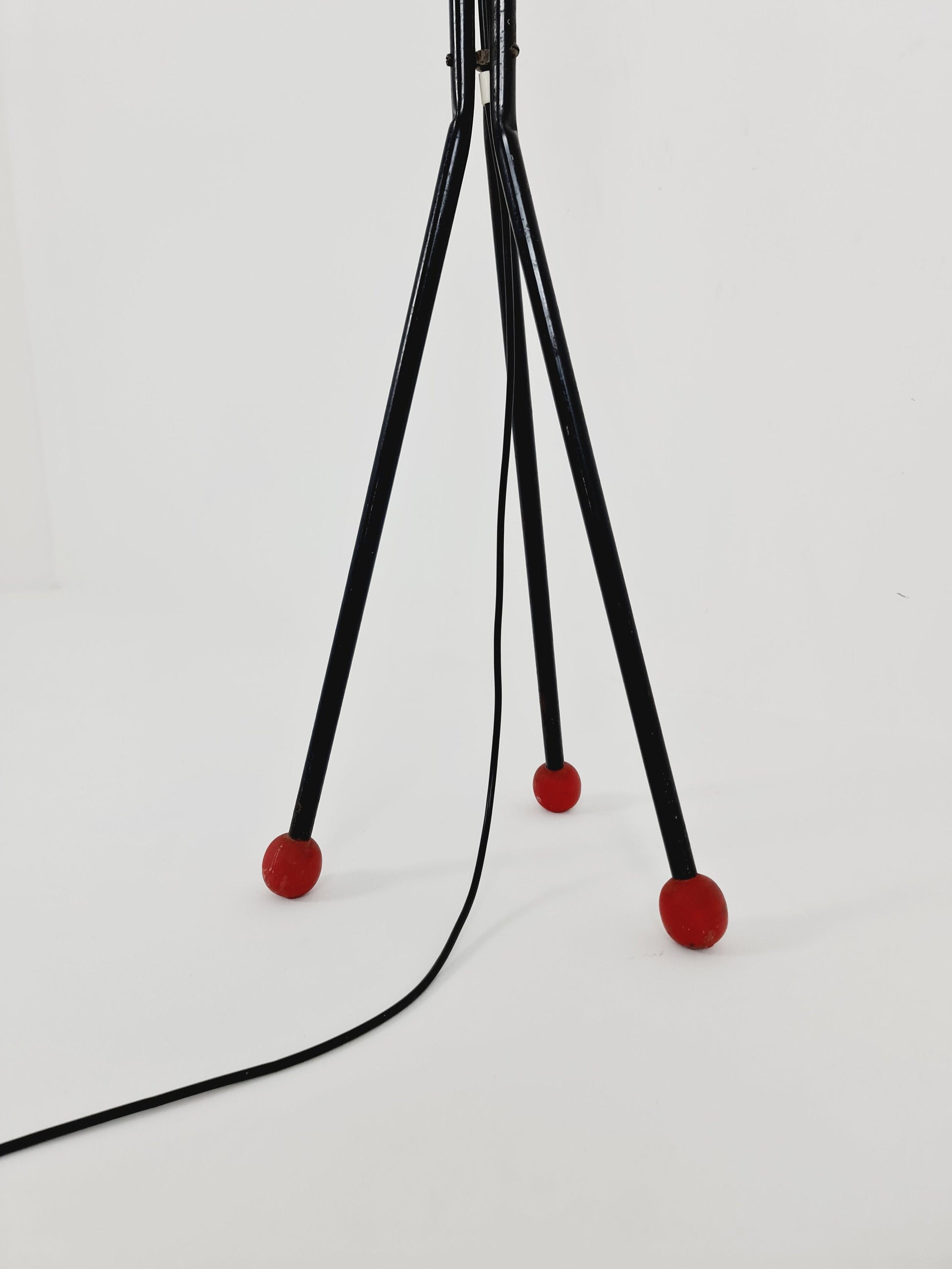 Tripod swedish vintage floor lamp in metal by Dahlquist & Johansson, 1950s