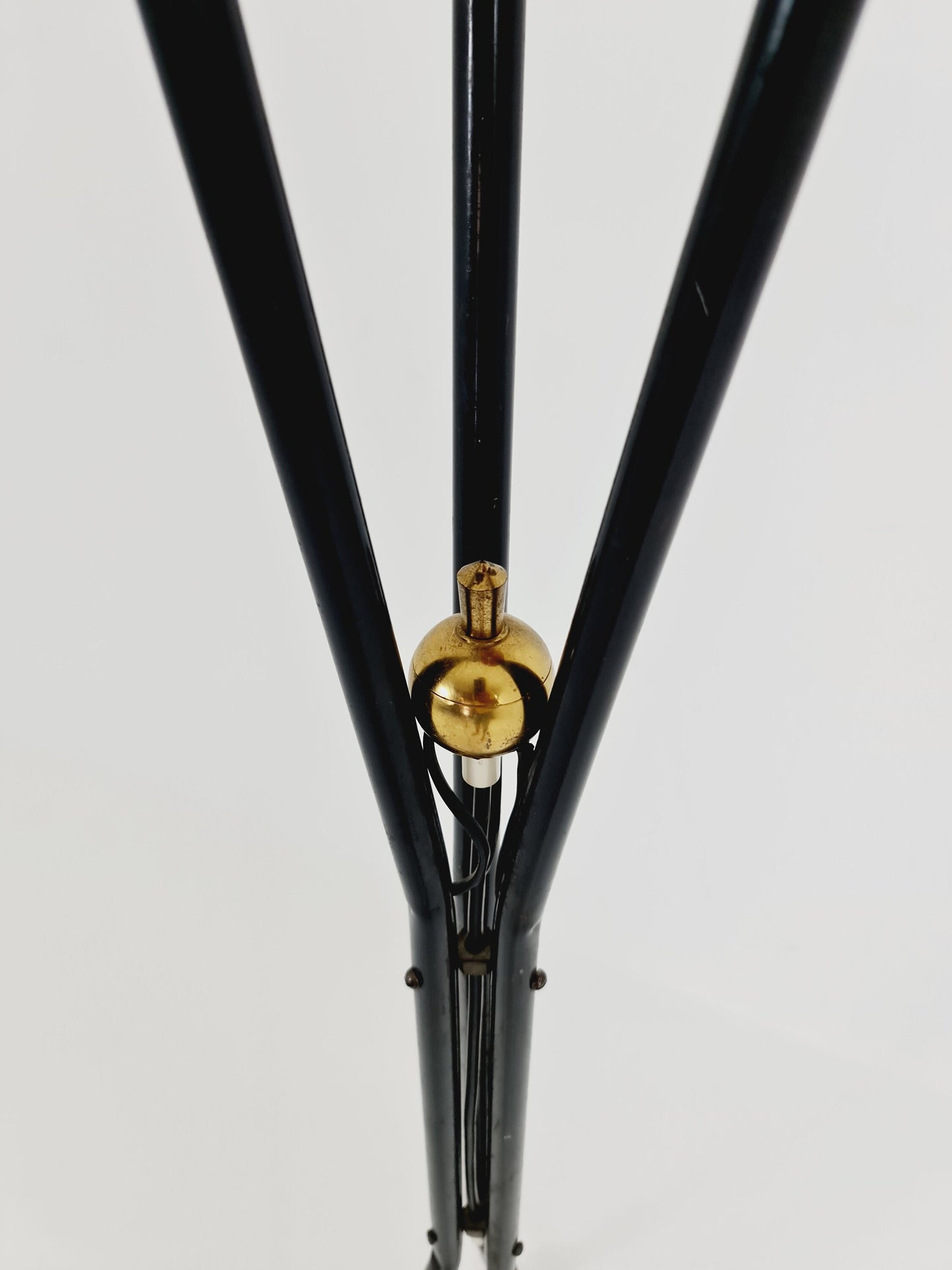 Tripod swedish vintage floor lamp in metal by Dahlquist & Johansson, 1950s