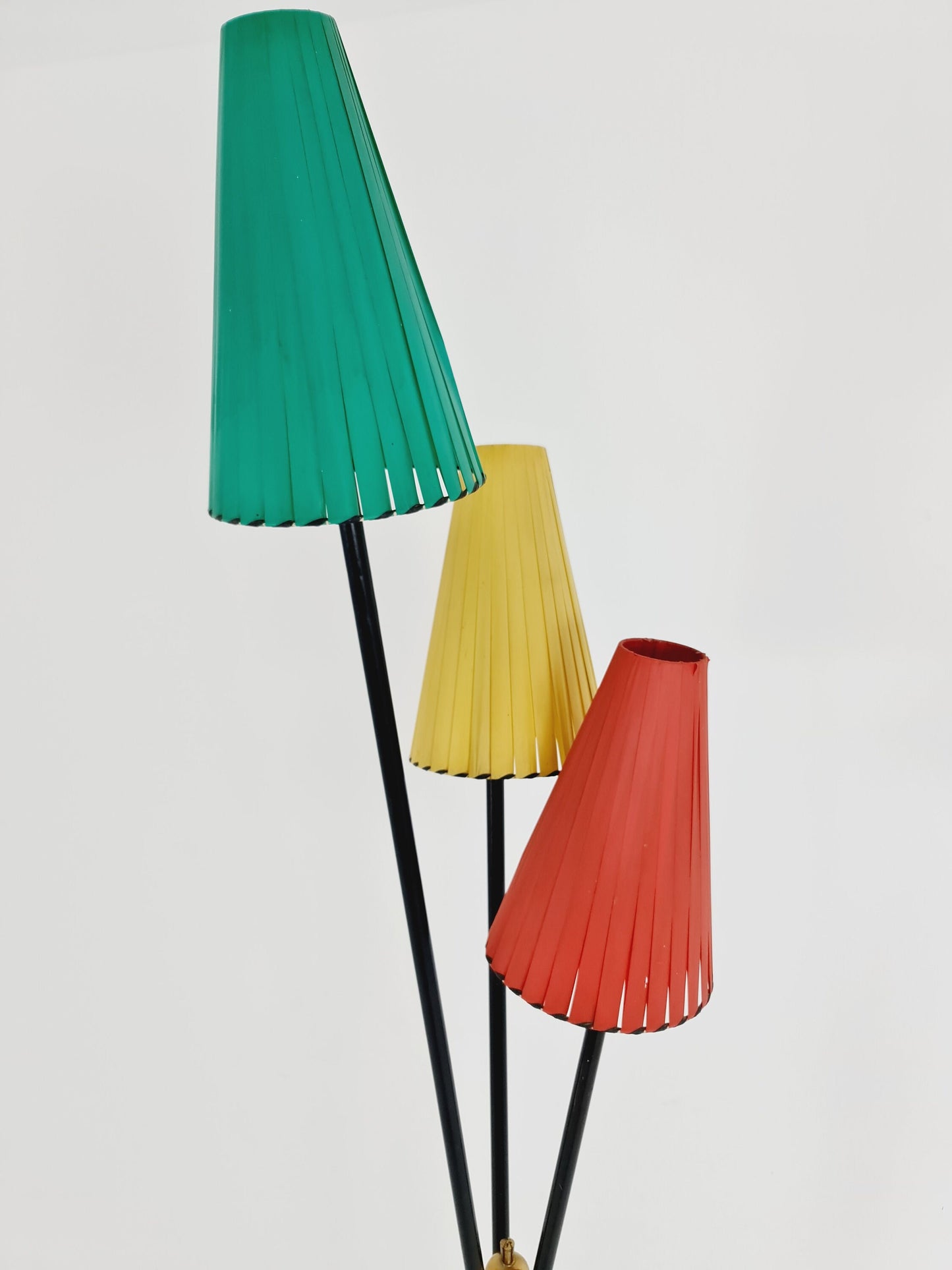 Tripod swedish vintage floor lamp in metal by Dahlquist & Johansson, 1950s