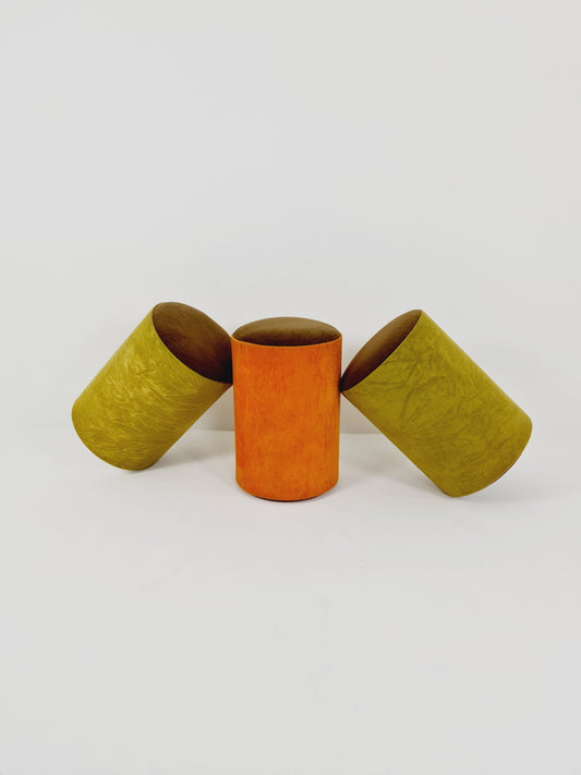 Space age stool in velvet by Otto Zapft from the 70s, 3 pieces