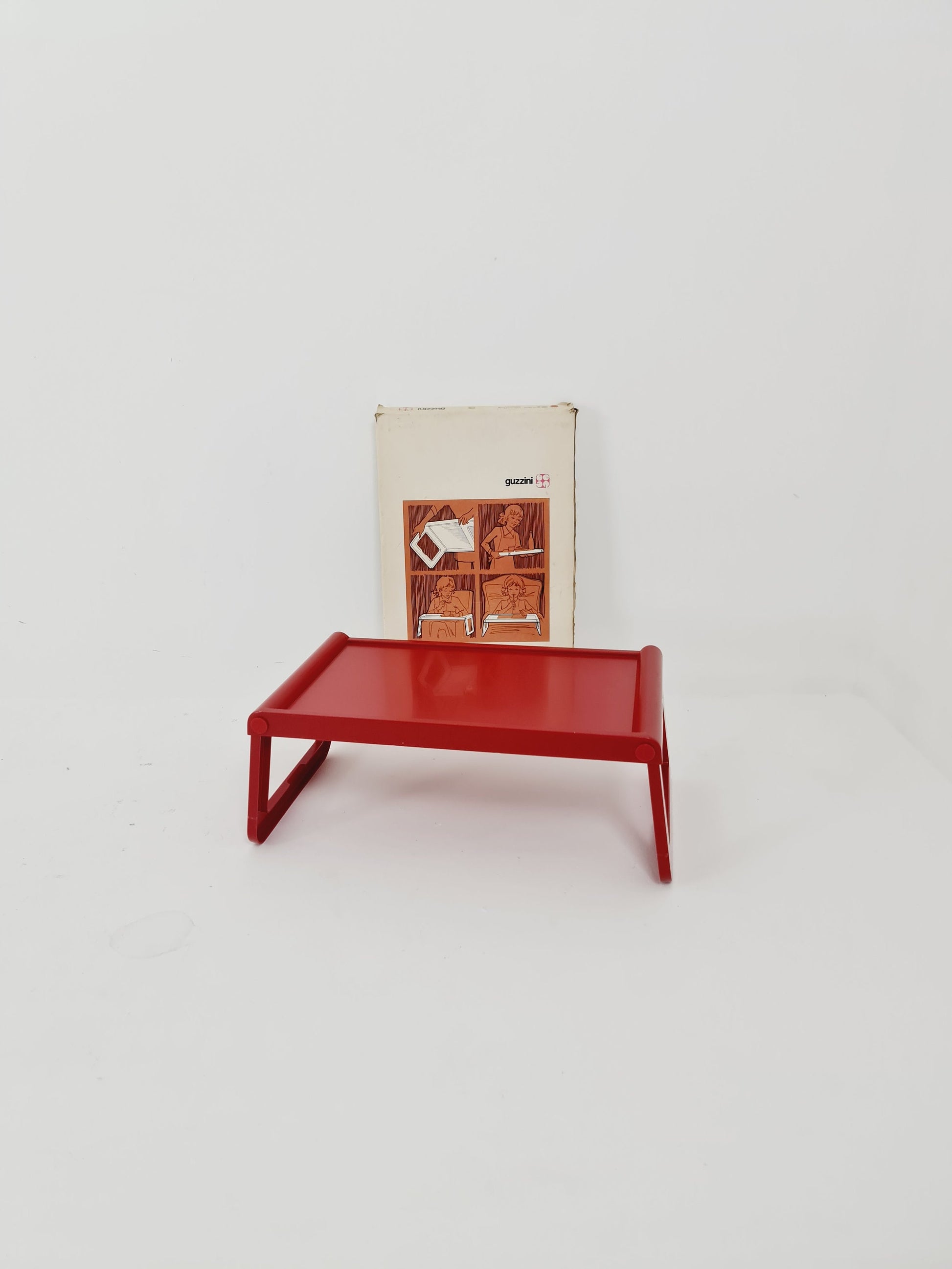 Guzzini Pepito,design Luigi Massoni, side table, breakfast table with original packing 1970s