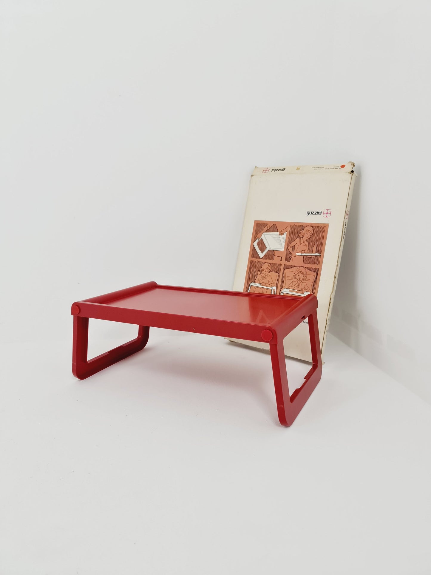 Guzzini Pepito,design Luigi Massoni, side table, breakfast table with original packing 1970s