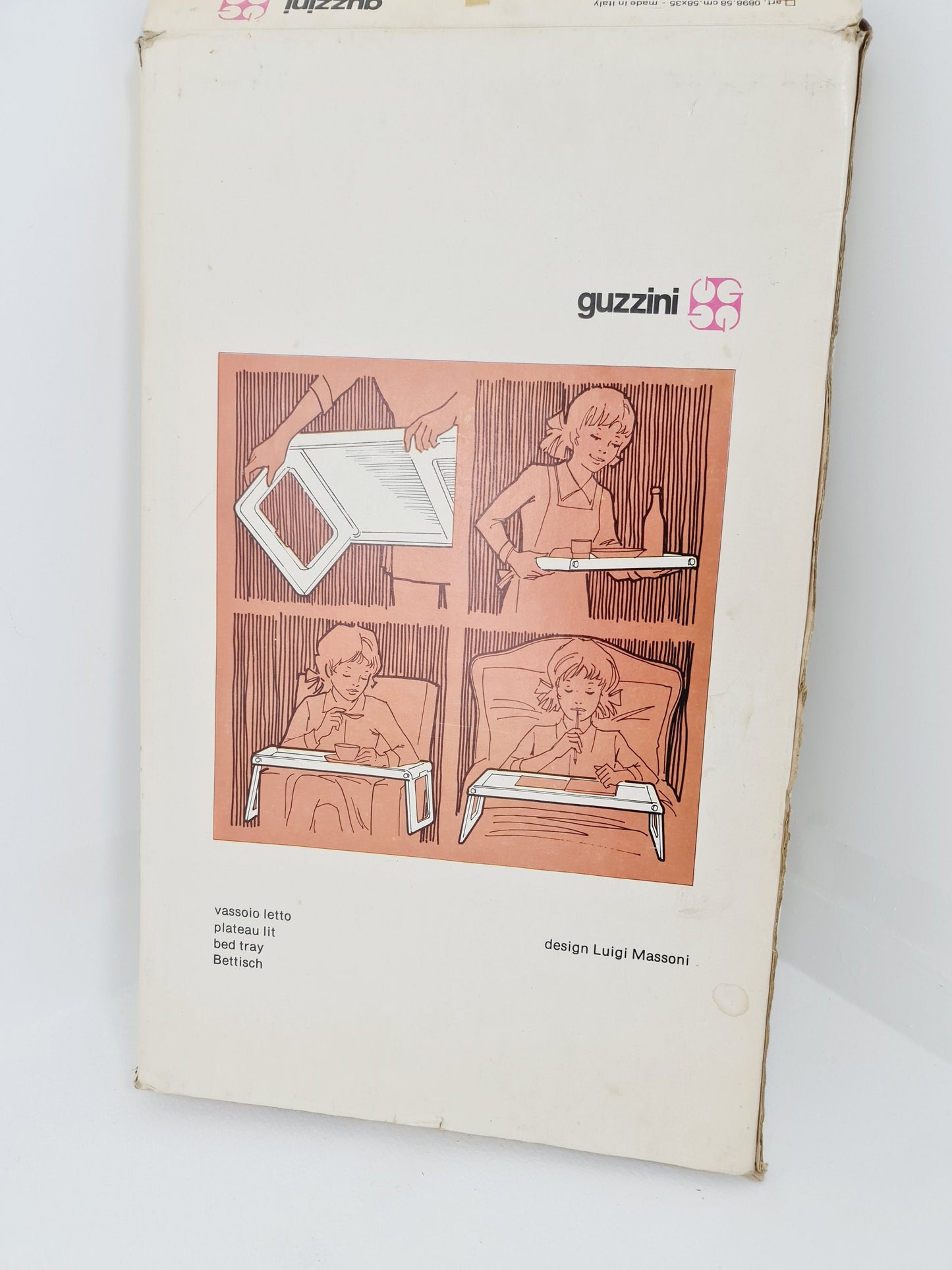 Guzzini Pepito,design Luigi Massoni, side table, breakfast table with original packing 1970s