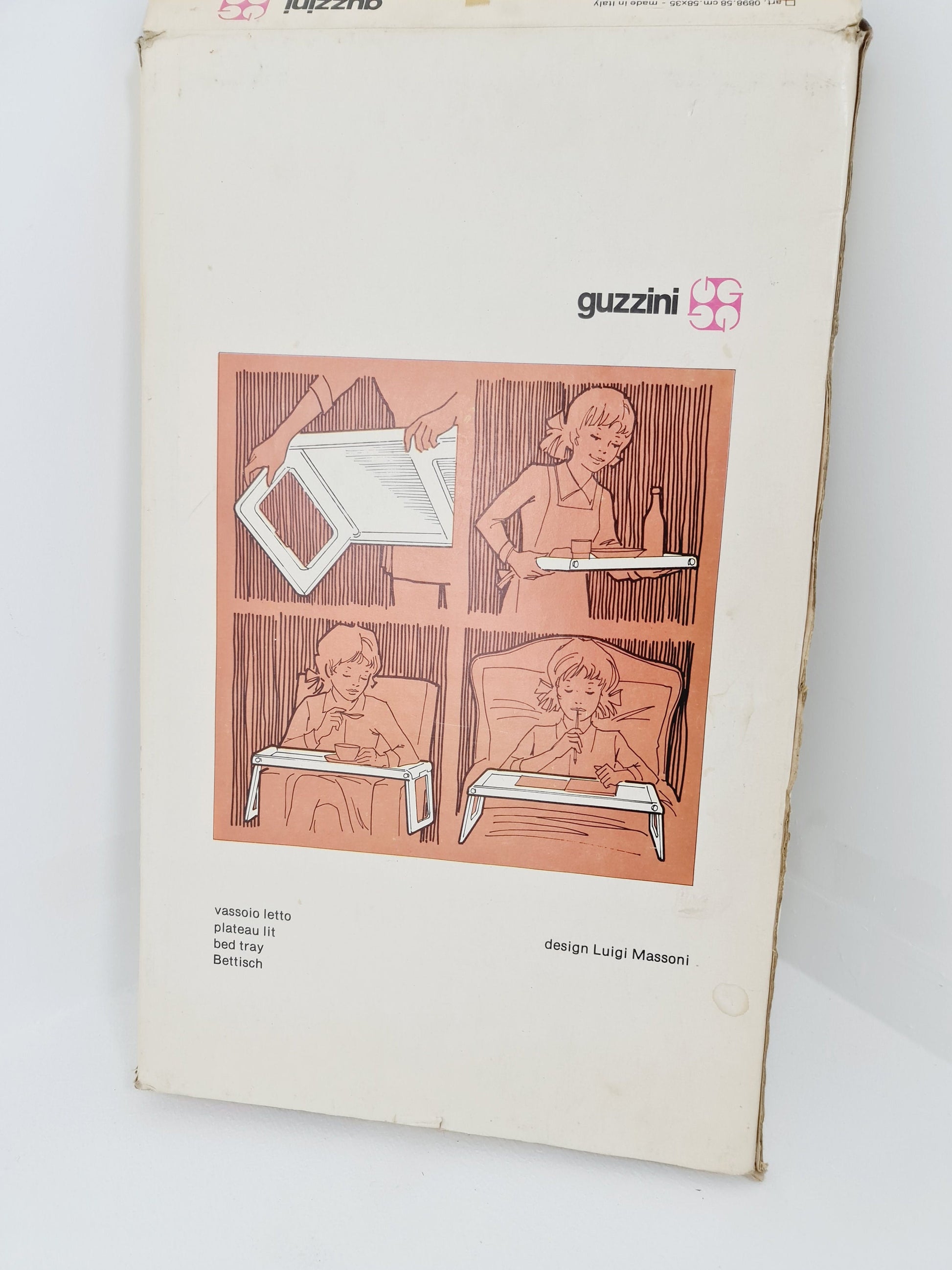 Guzzini Pepito,design Luigi Massoni, side table, breakfast table with original packing 1970s