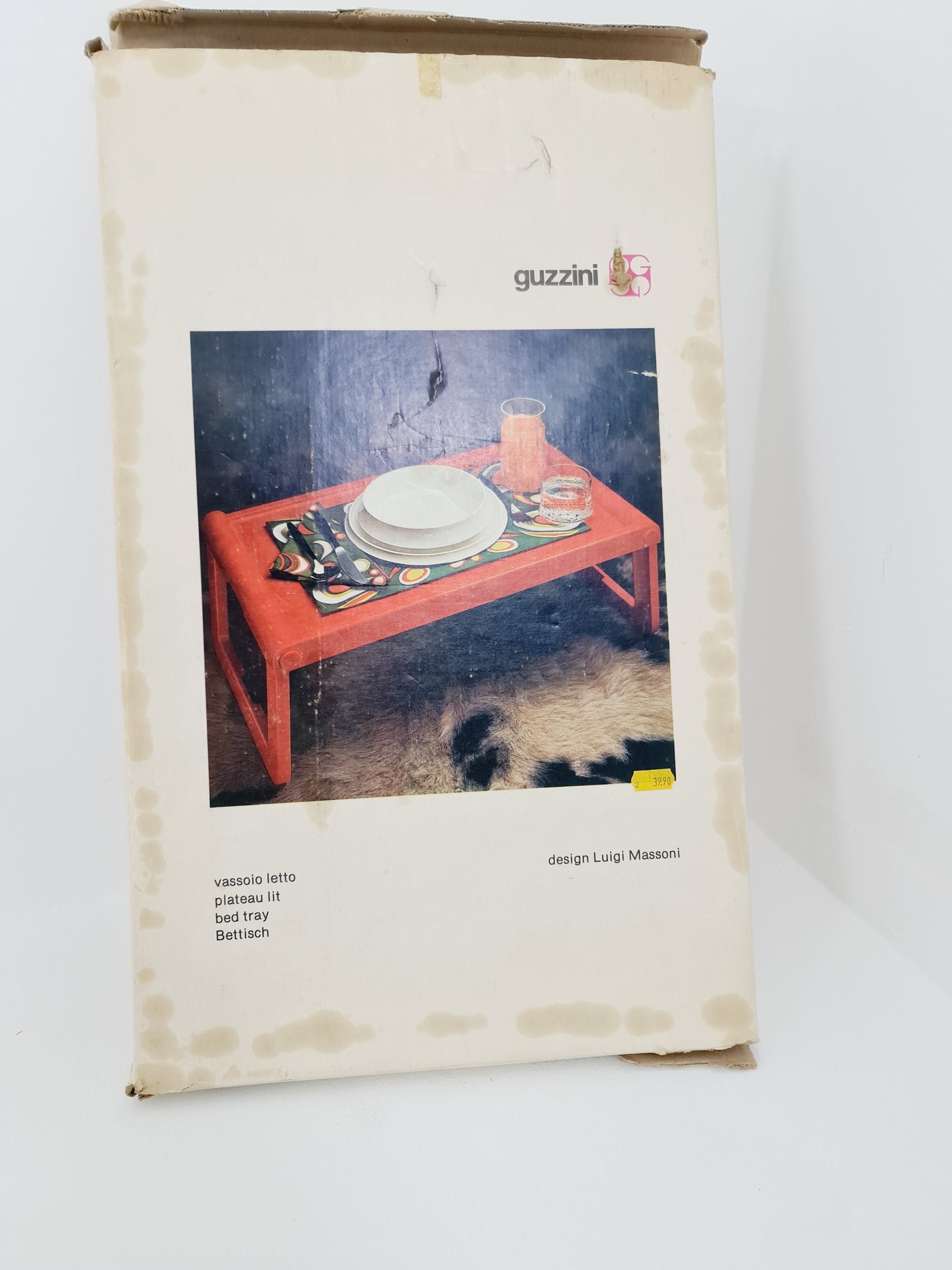 Guzzini Pepito,design Luigi Massoni, side table, breakfast table with original packing 1970s