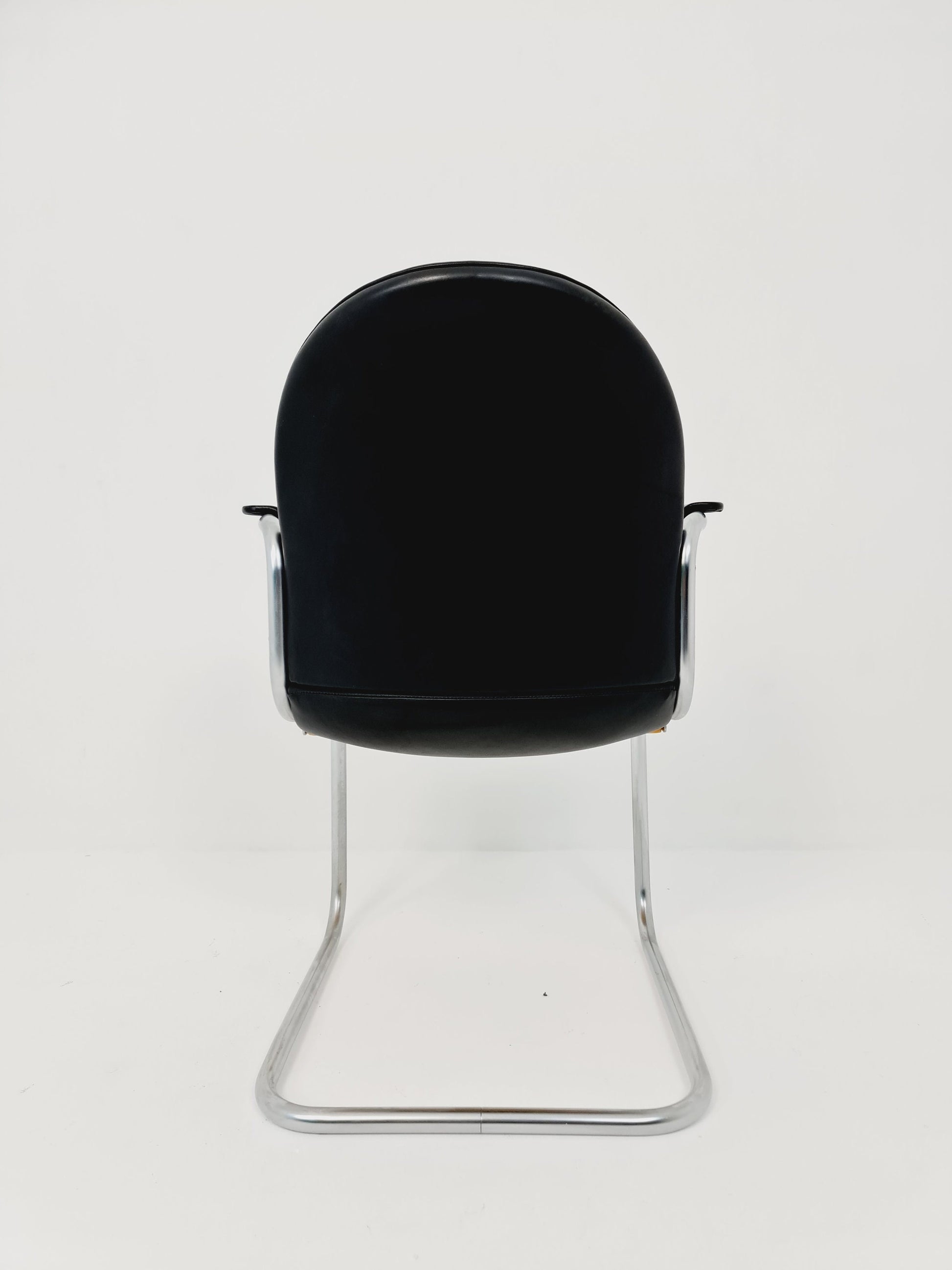 Space Age Mauser leather desk chair/ arm chair, 1970s West Germany