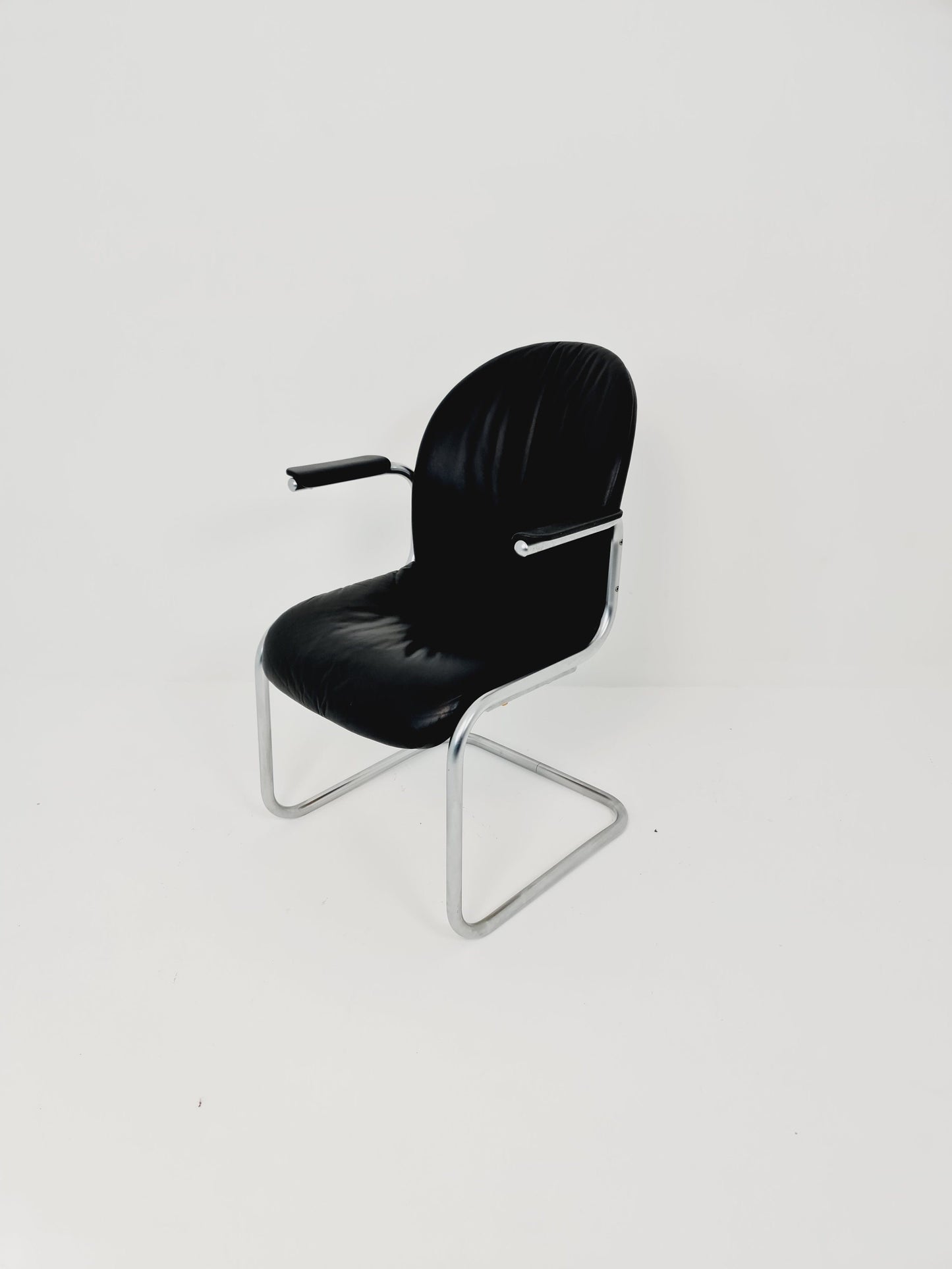 Space Age Mauser leather desk chair/ arm chair, 1970s West Germany