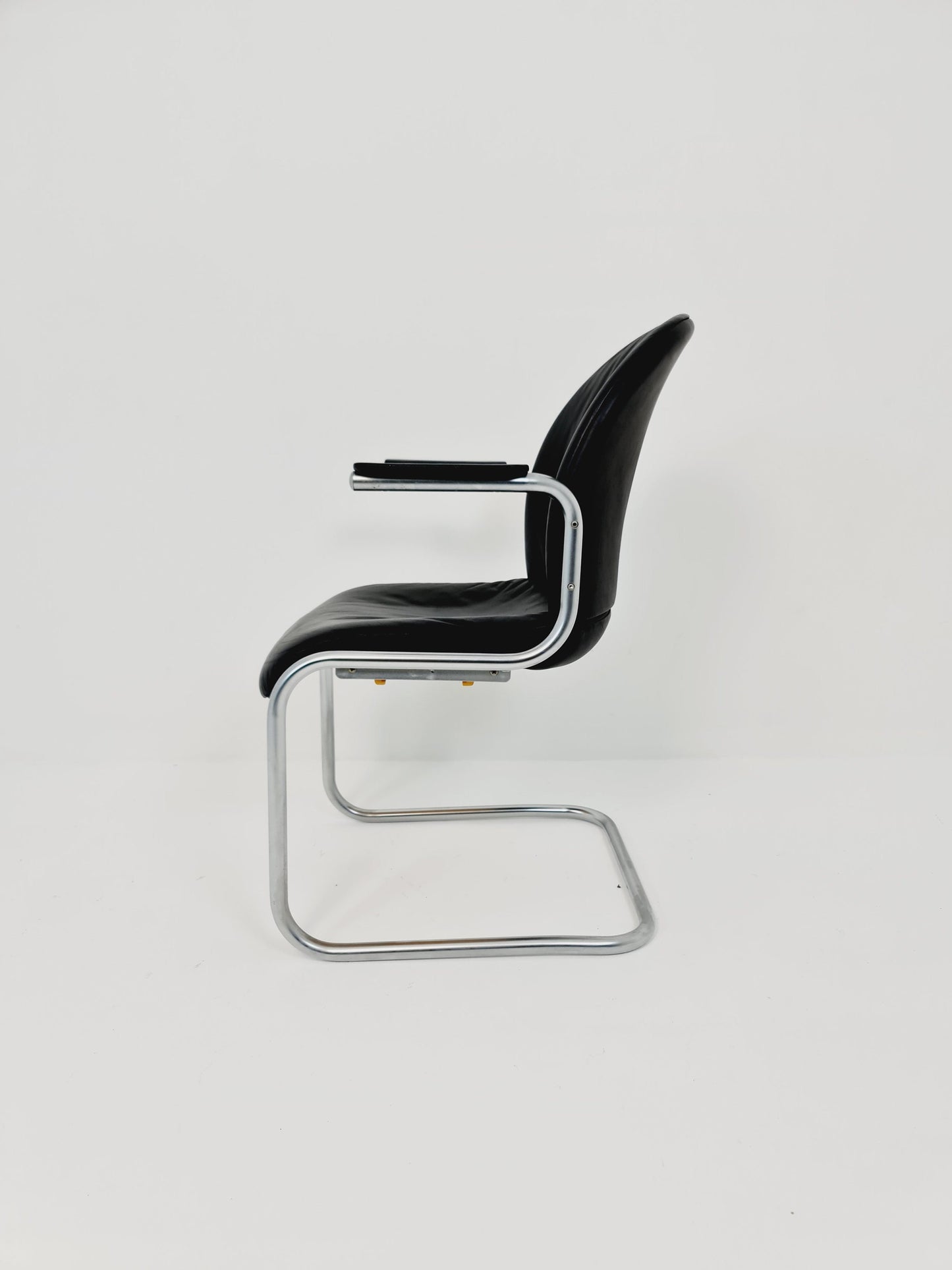 Space Age Mauser leather desk chair/ arm chair, 1970s West Germany