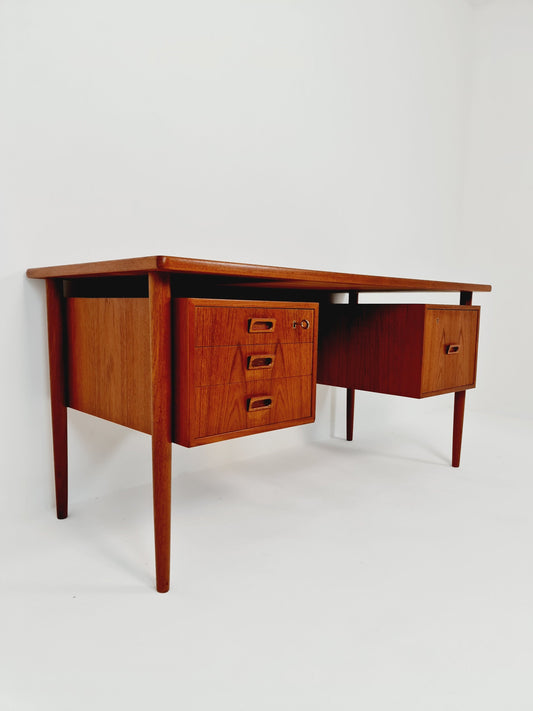 Danish teak desk, model Executive Desk by Ib Kofod Larsen, 1960s