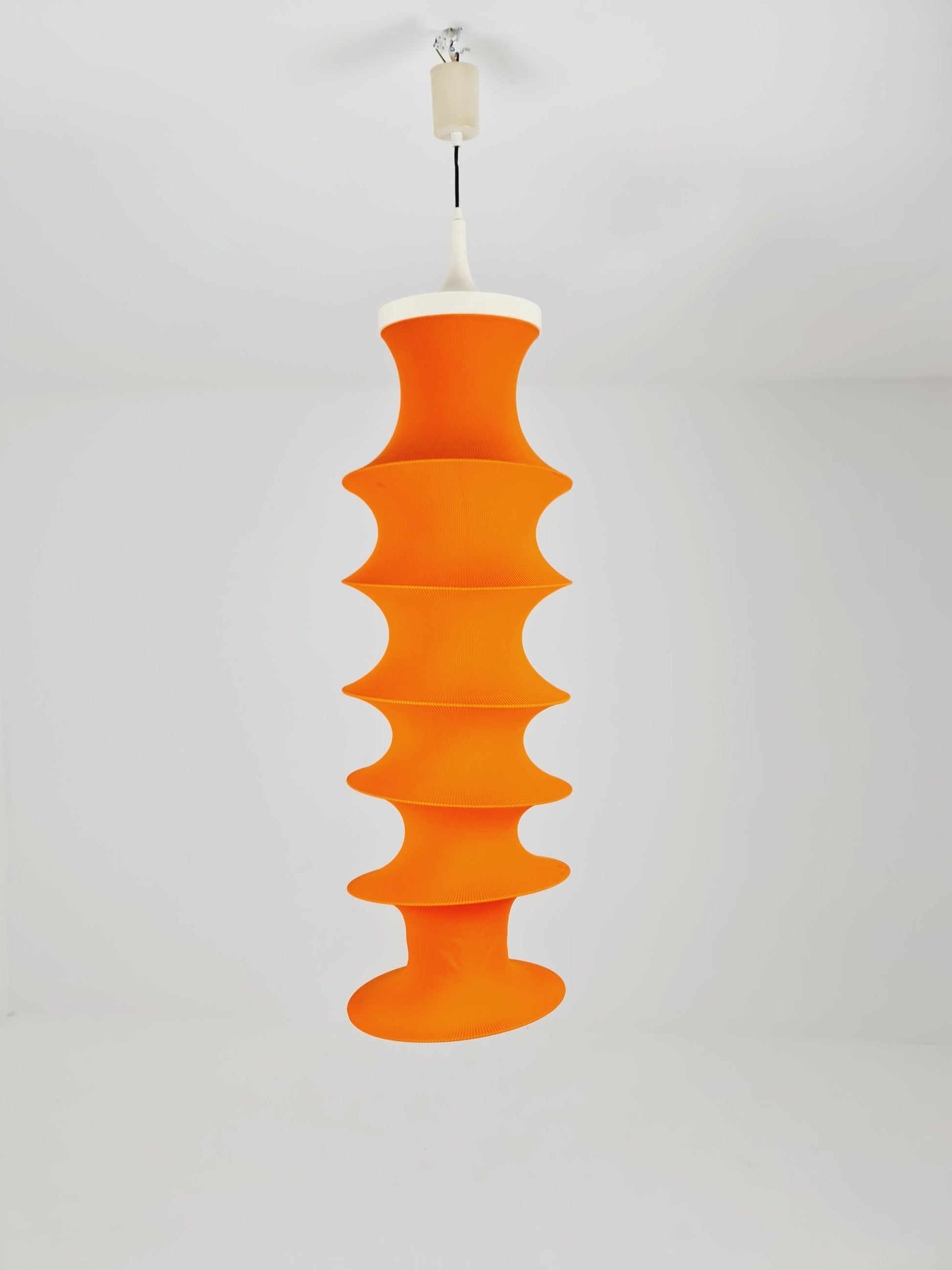 Italian Orange Milano Falkland Pendant Lamp by Bruno Munari for Danese, 1970s