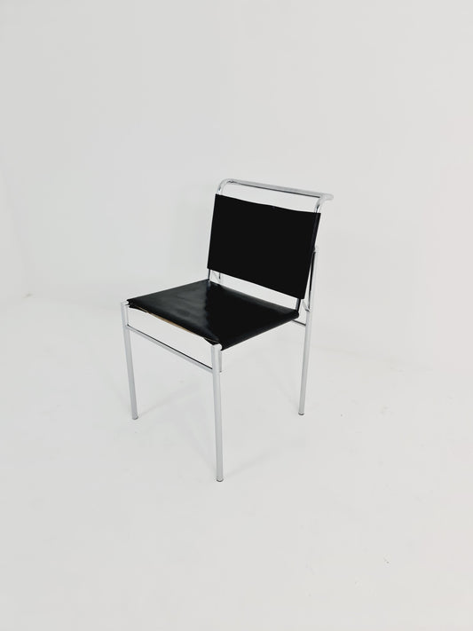 ClassiCon Roquebrune Chair in Black with Chrome Legs by Eileen Gray, 1970s