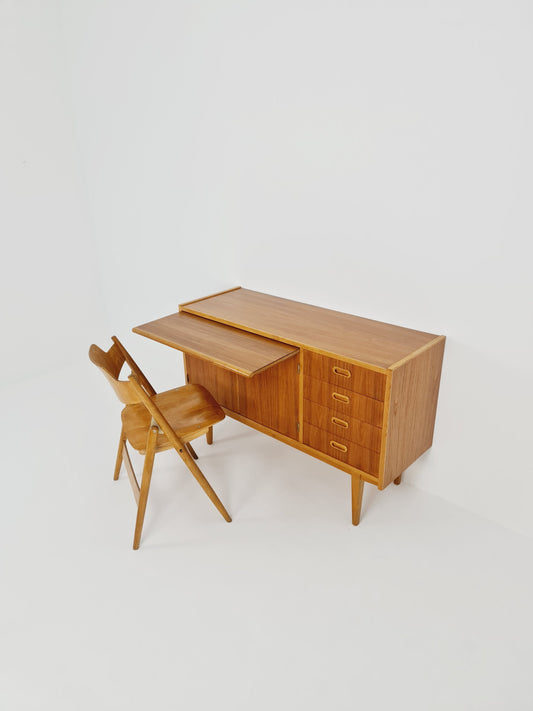 Mid century Swedish teak sideboard with desk area, 1960s