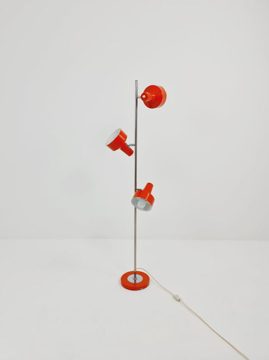 Space age orange floor lamp by CW West Germany, 1970s