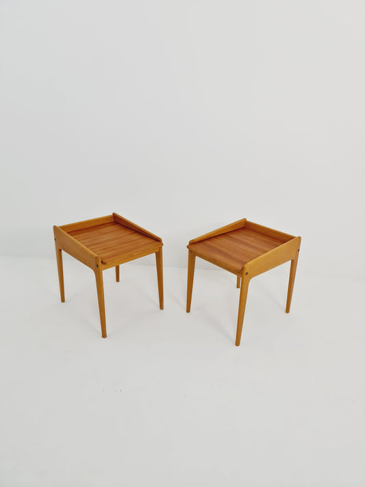 Mid century danish teak & oak side tables/ Bedside tables/ Nightstands by Kurt Østervig, Denmark, 1960s