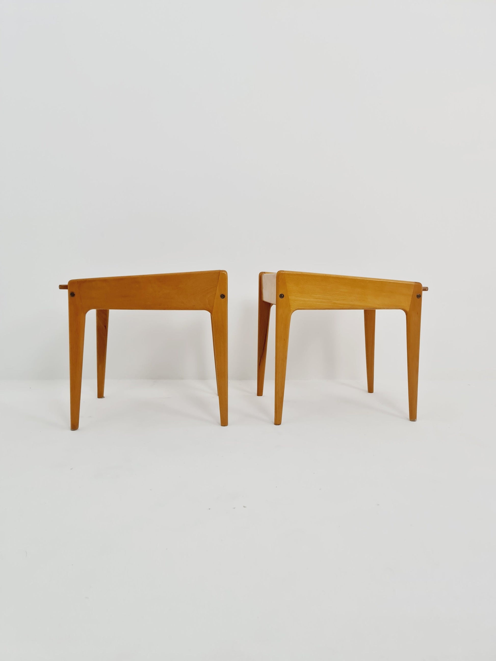 Mid century danish teak & oak side tables/ Bedside tables/ Nightstands by Kurt Østervig, Denmark, 1960s