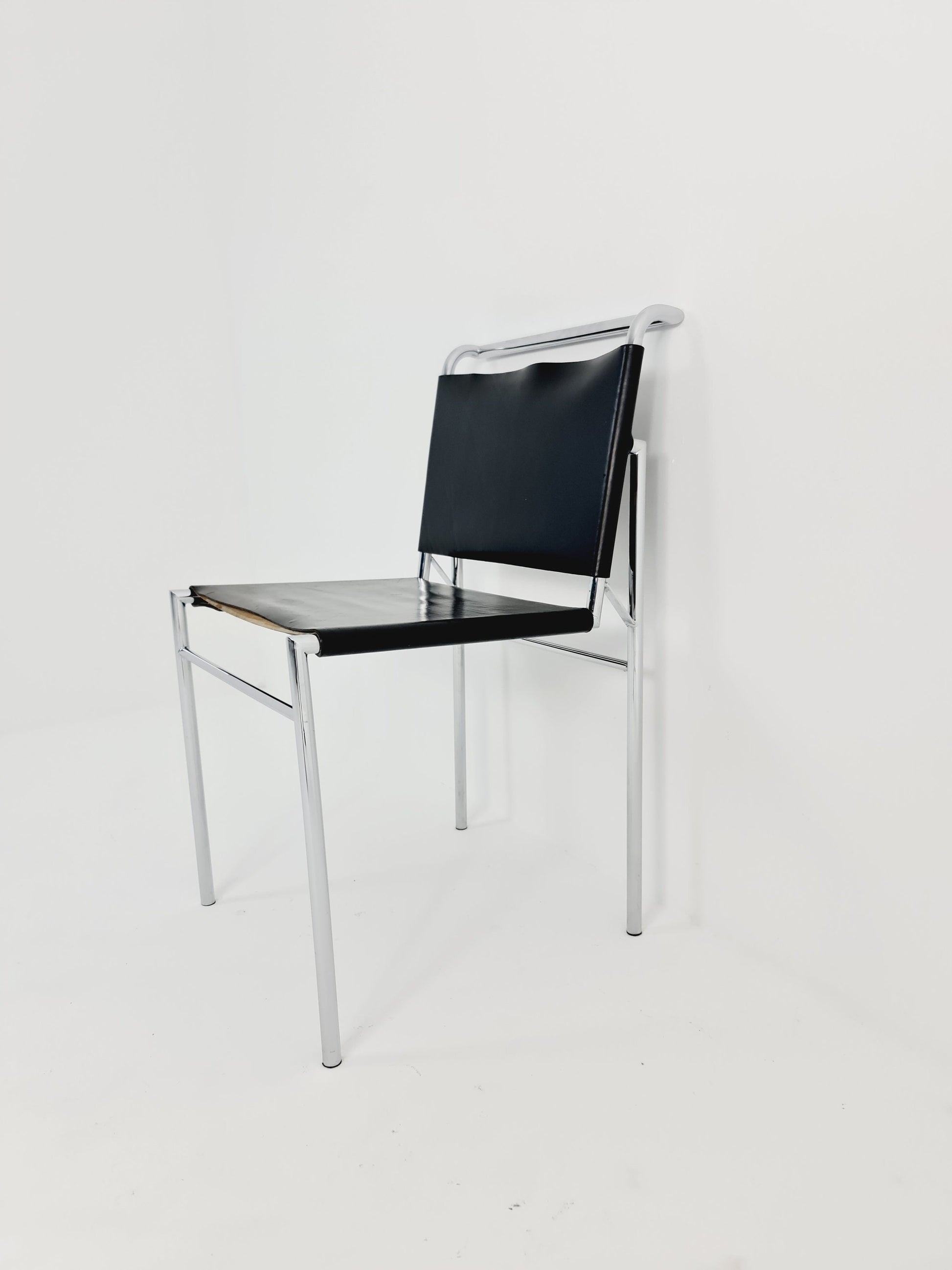 ClassiCon Roquebrune Chair in Black with Chrome Legs by Eileen Gray, 1970s